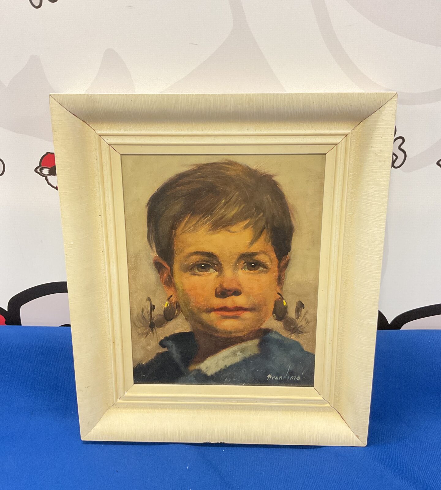 Mid 20th century signed oil painting of a young girl
