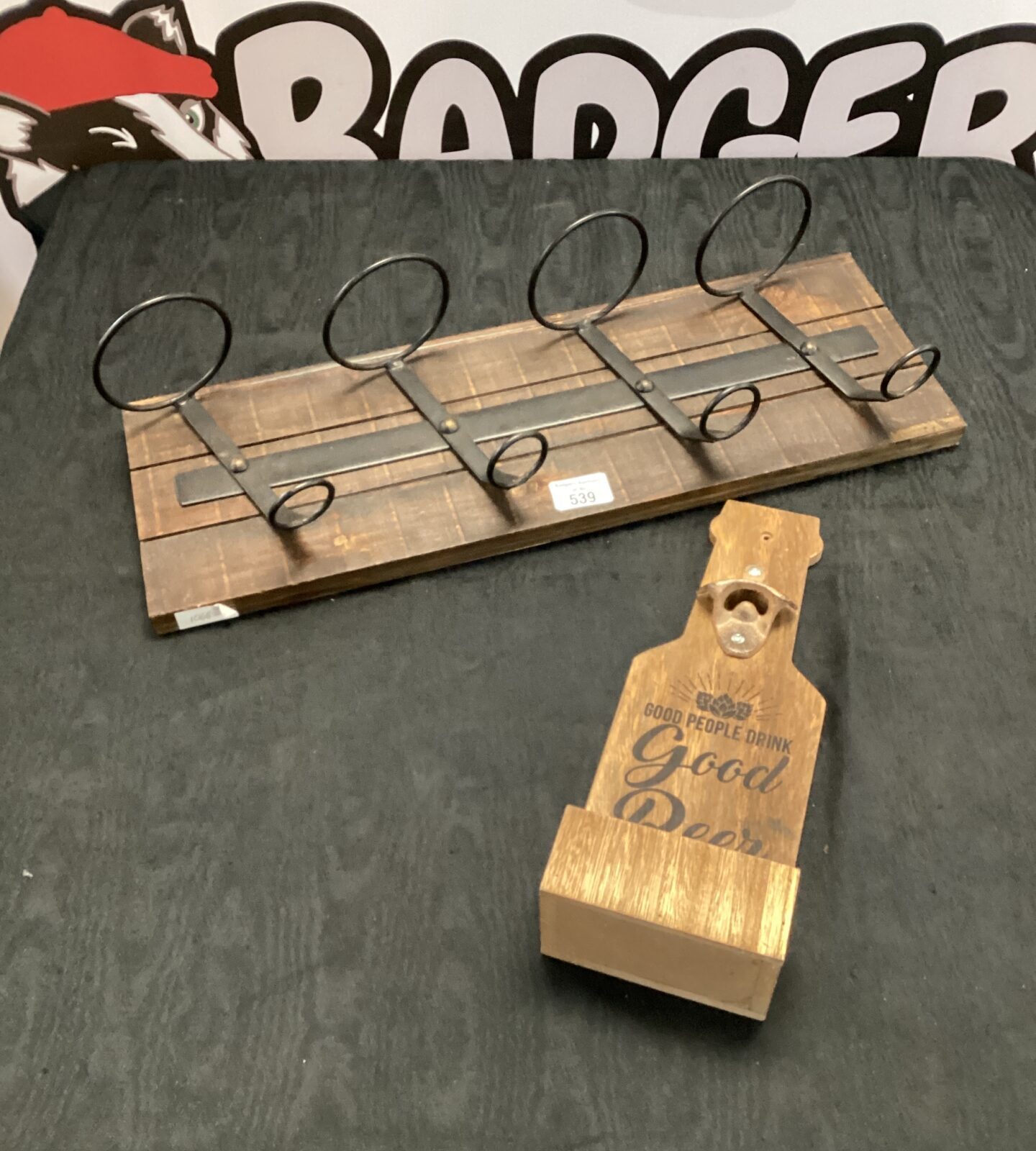 Four bottle wall mounted wine bottle holder