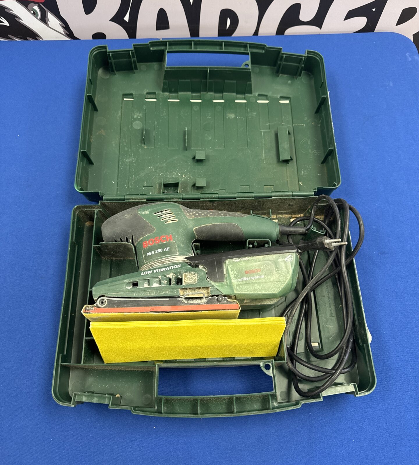 Bosch pss250ae sander - untested, has 2 pin shaver type plug