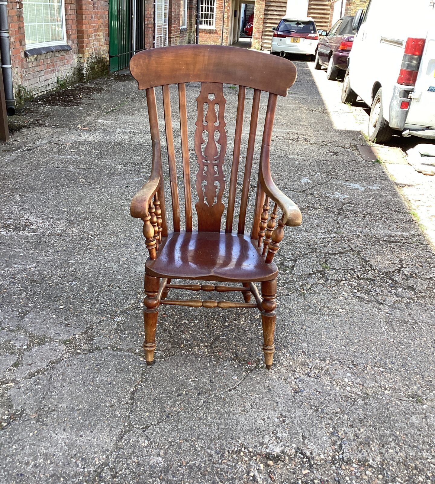antique beech & elm armchair