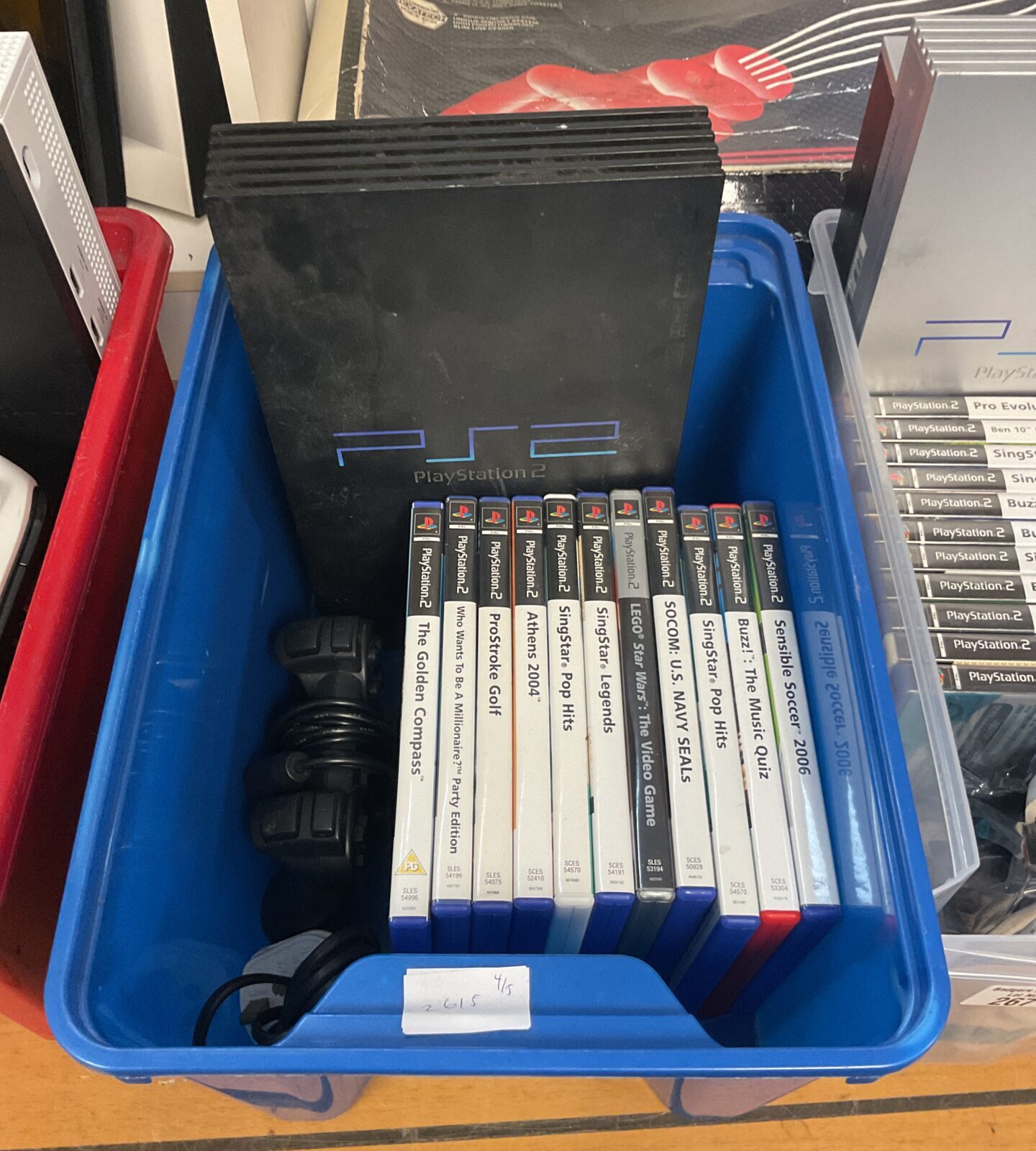 Sony PlayStation 2 console with games