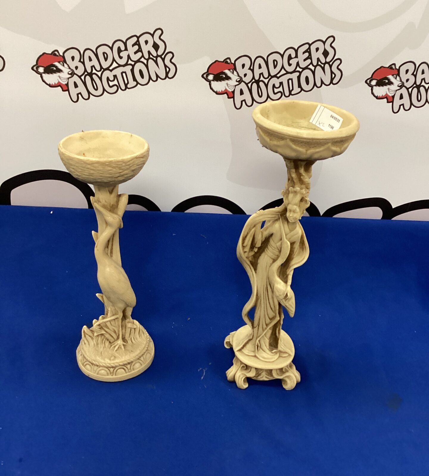 Two Soap Stone Candle Holders
