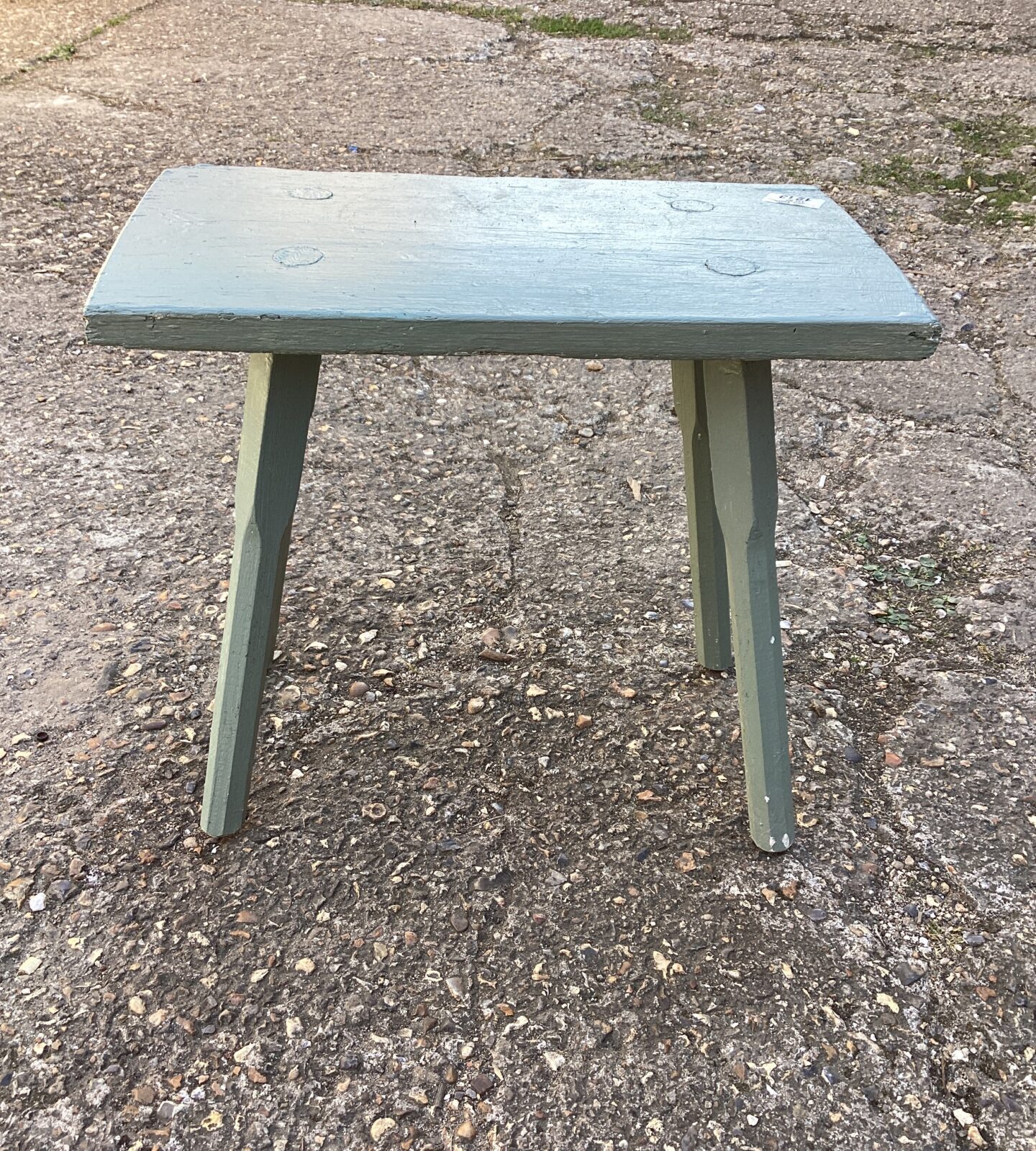 Painted garden stool