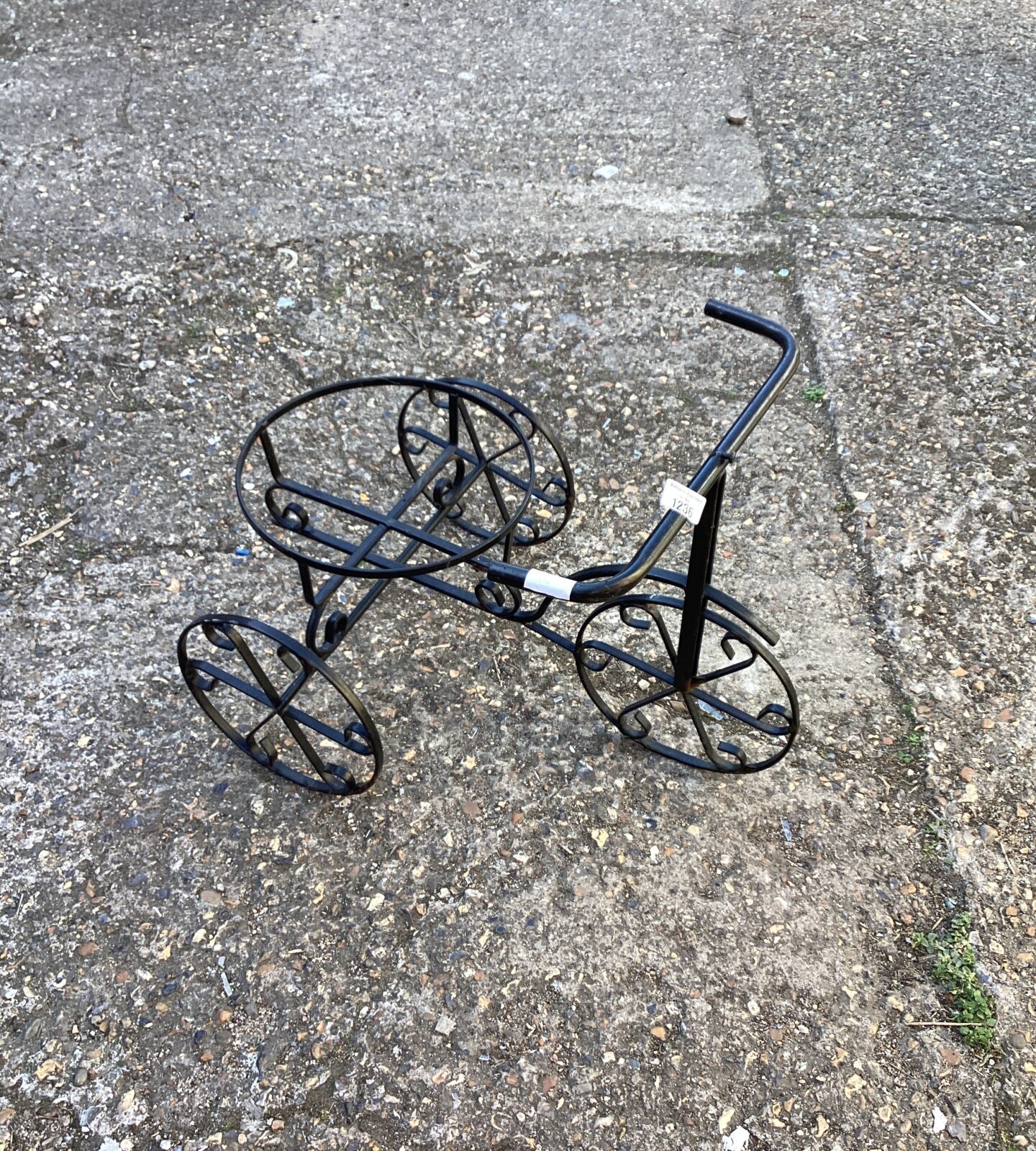 Metal bike garden planter