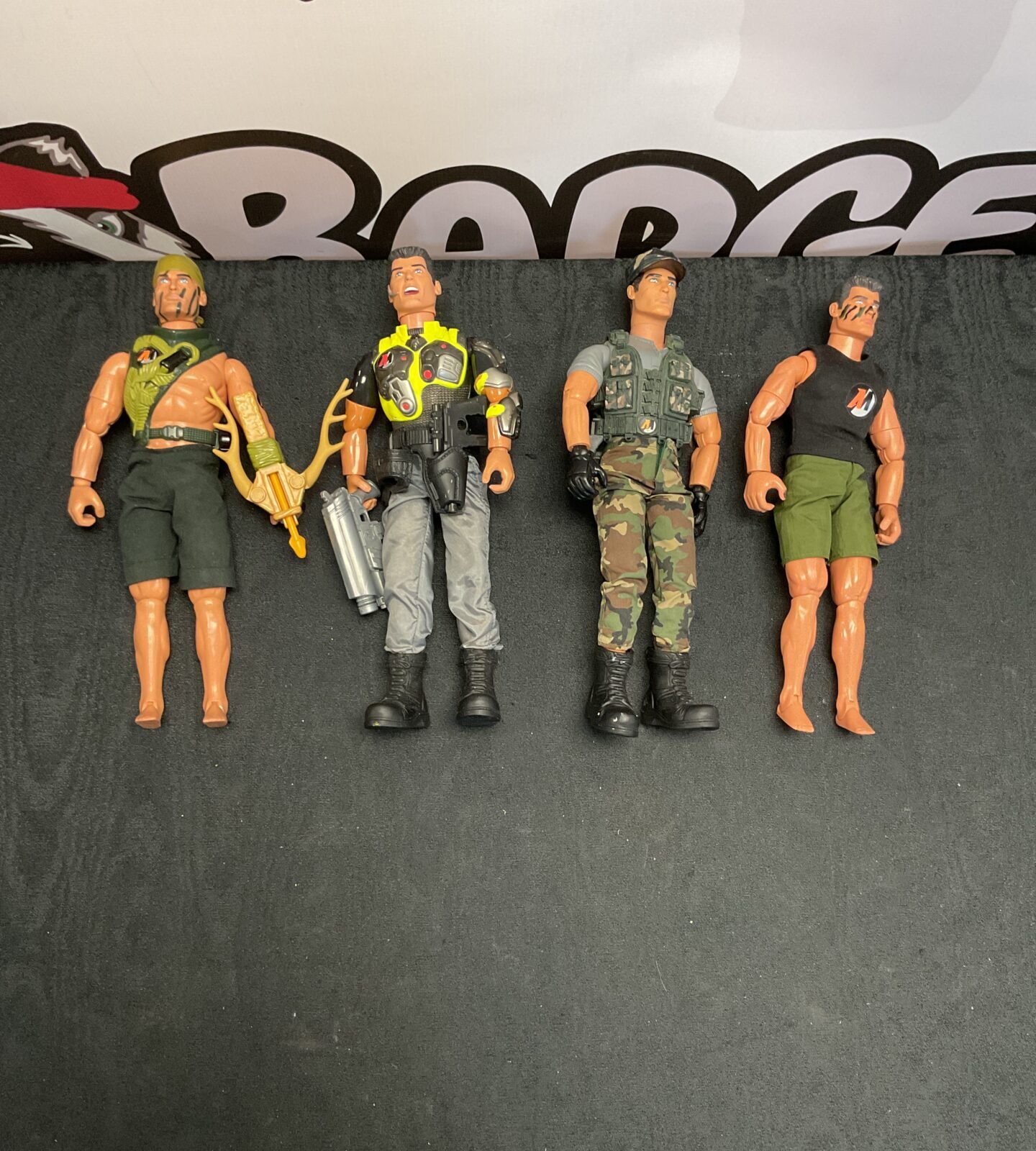 Four 1990’s-2000’s action man figures