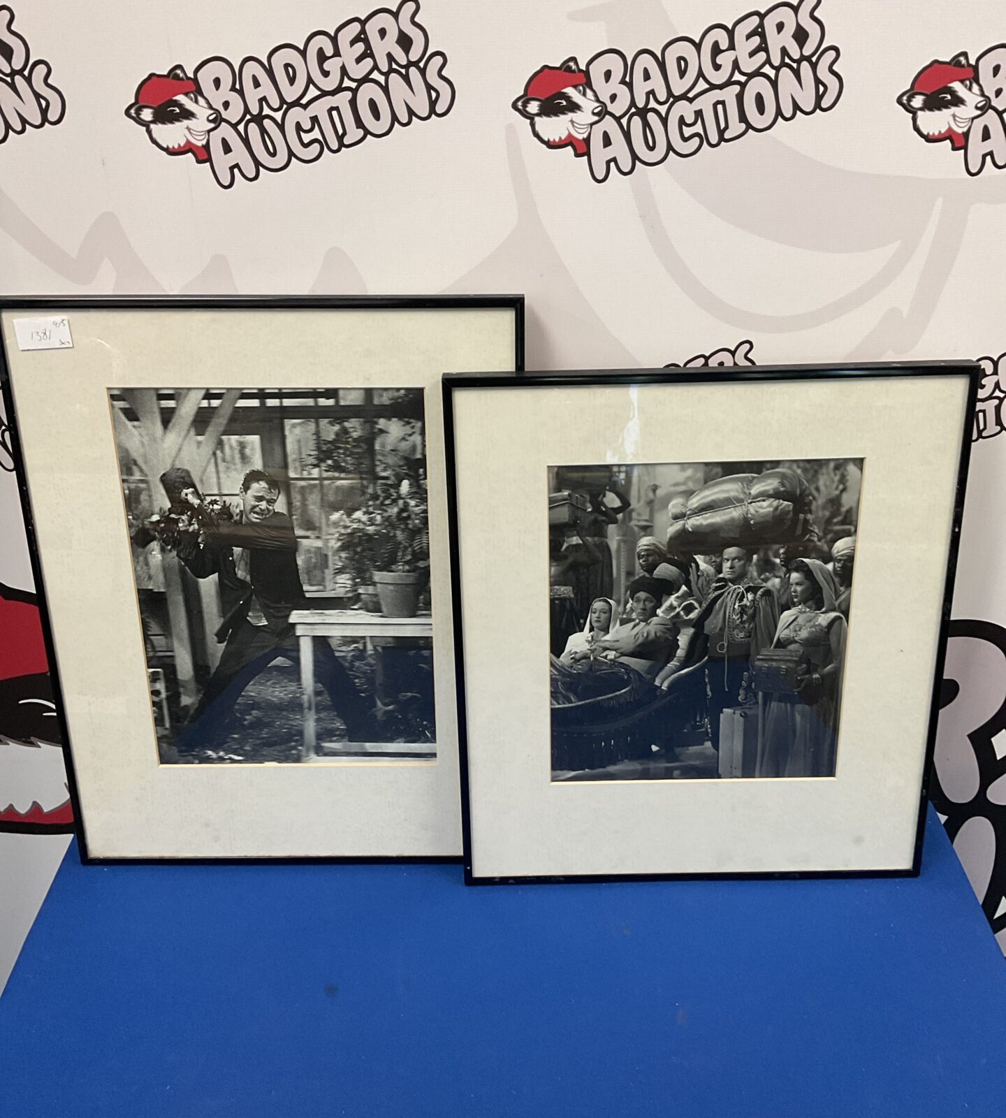 pair of movie photograpic stills of bing crosby & jack lemon