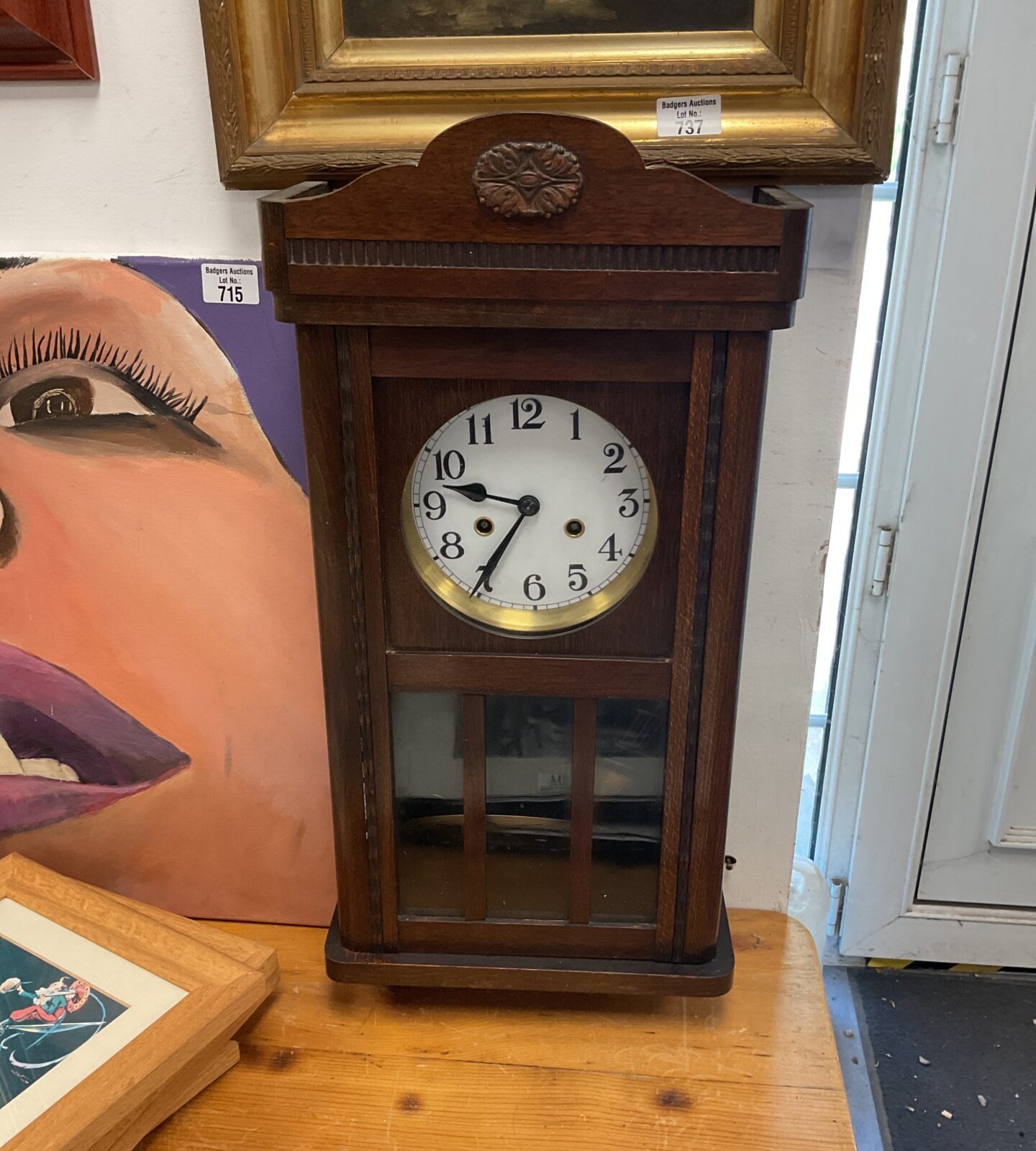 German Mauthe 1914 /21 wall clock working with key