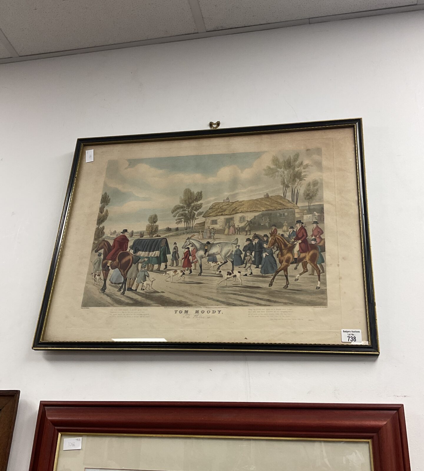 j pollard drawing engraved bt george hunt titled tom moody dated 1854