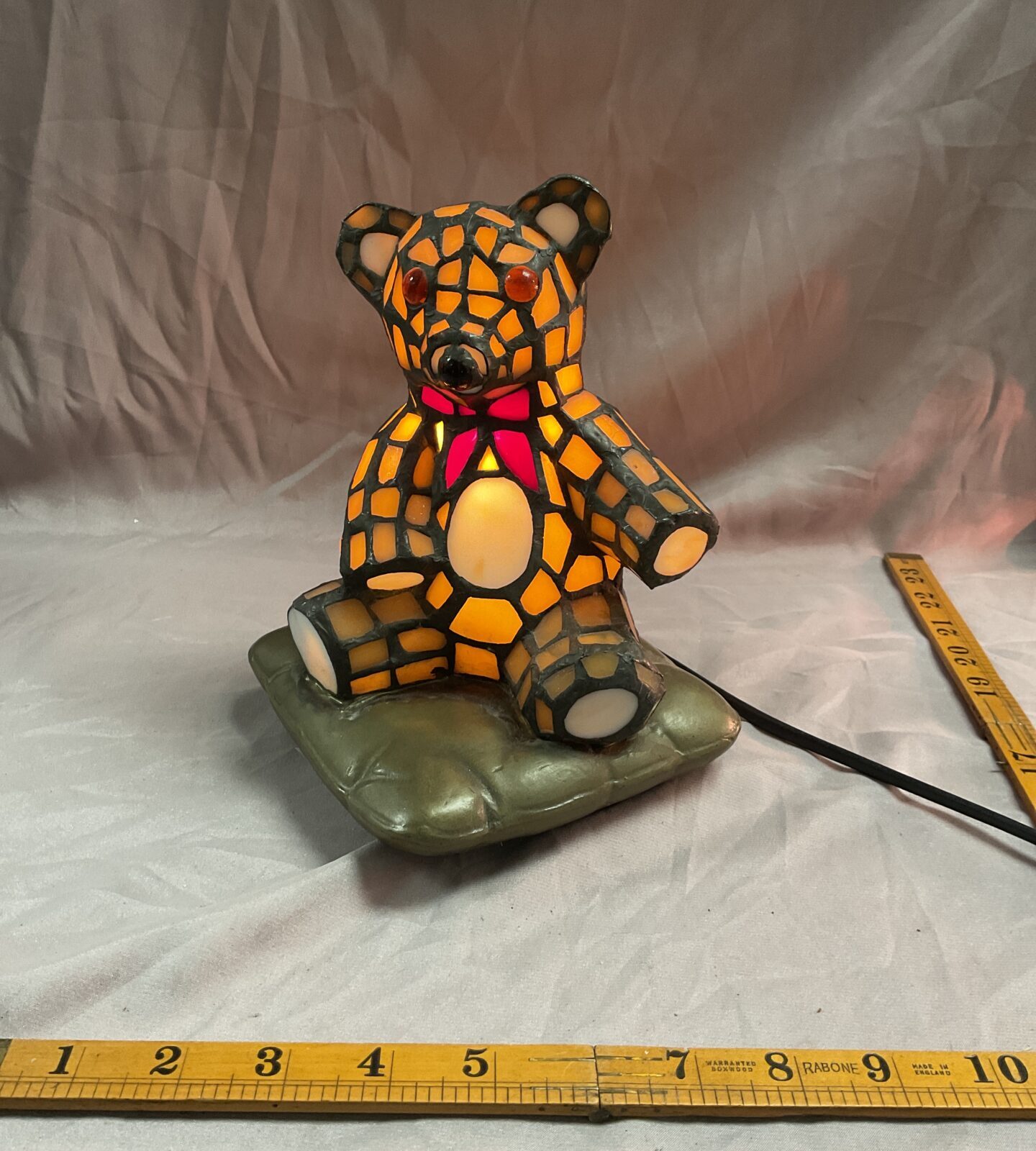 Tiffany style teddy bear lamp