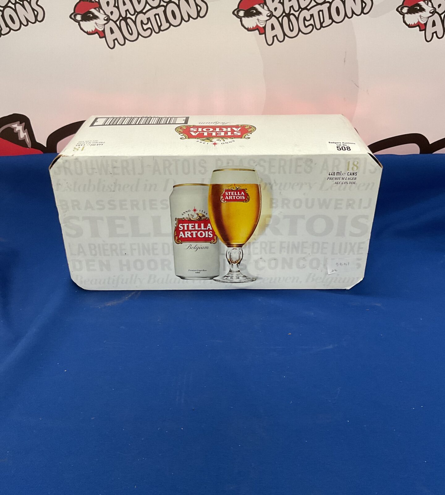 New box of stella artois premium larger beer