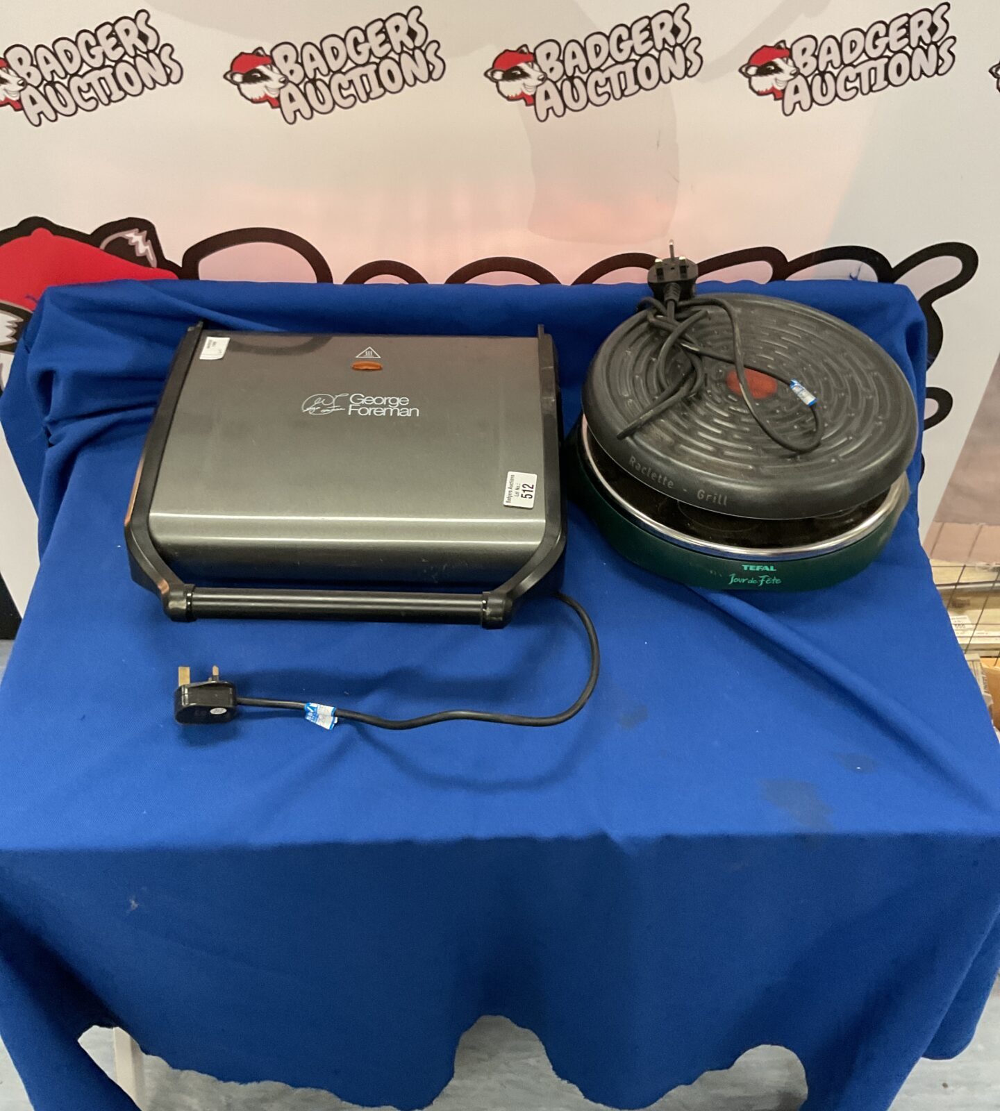 George foreman grill and tefal raclette