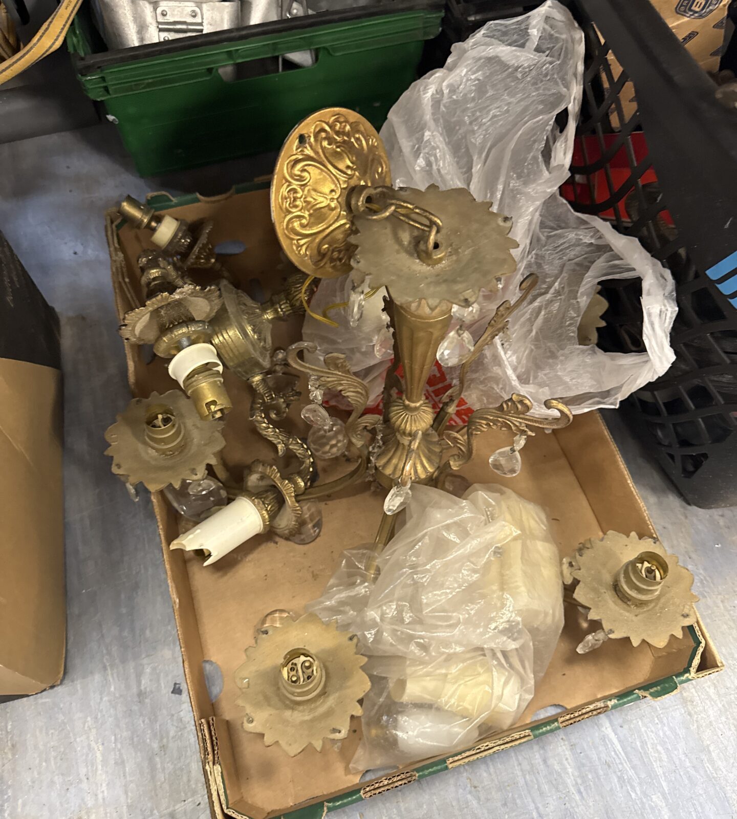 Two vintage chandeliers
