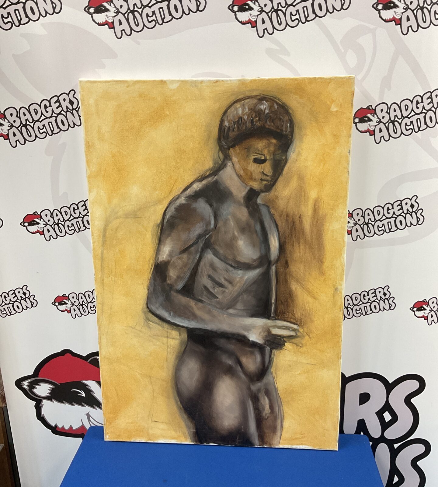 sasw 20th century signed oil on canvas of a nude figure