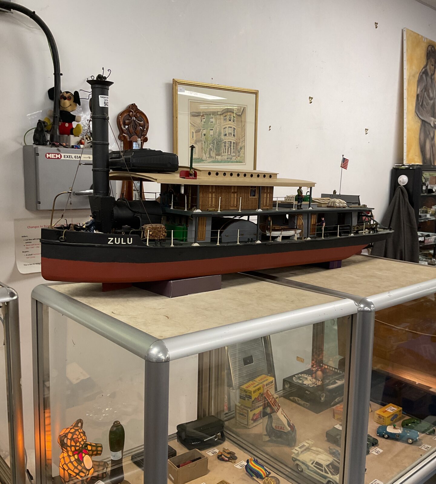 Large 50” Radio control Paddle steamer  Zulu With Controller