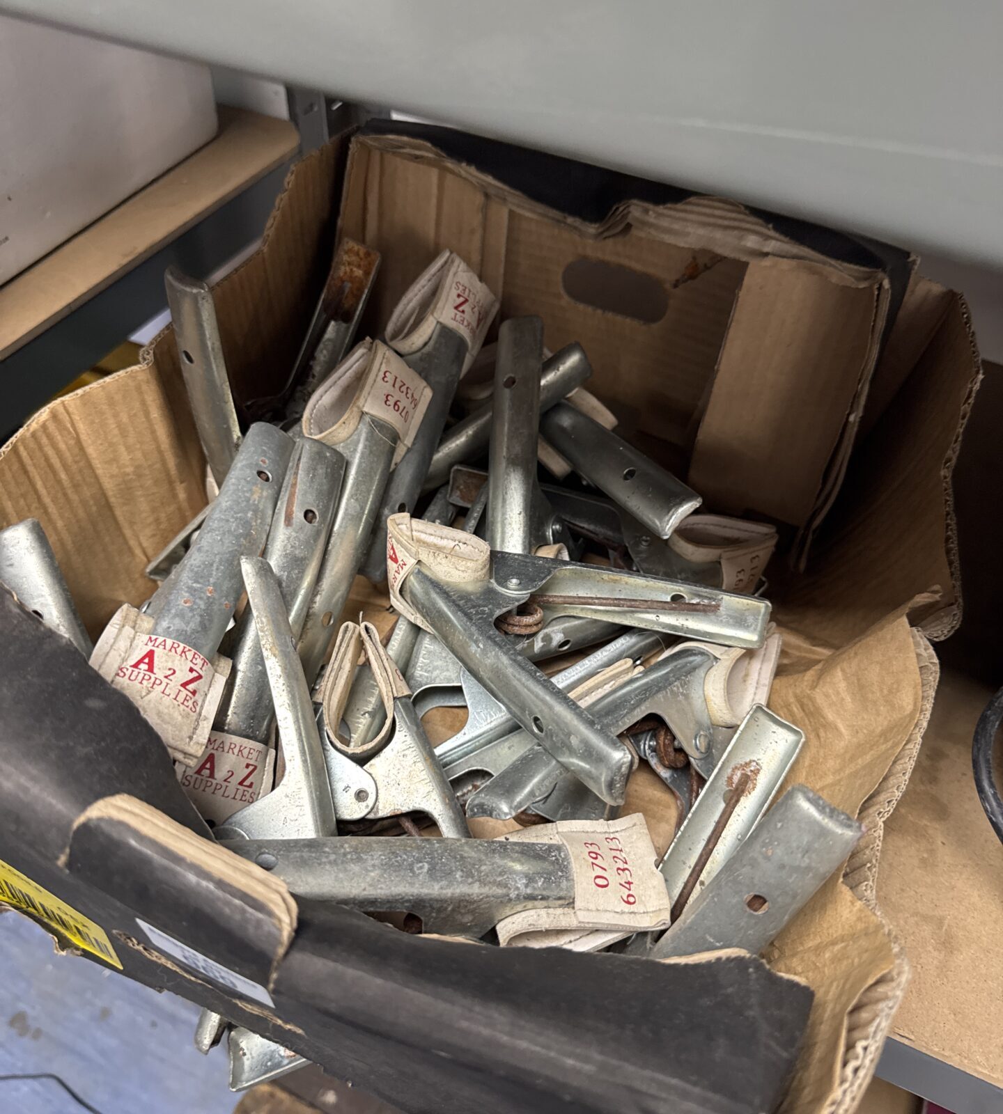 Box of market canopy clamps