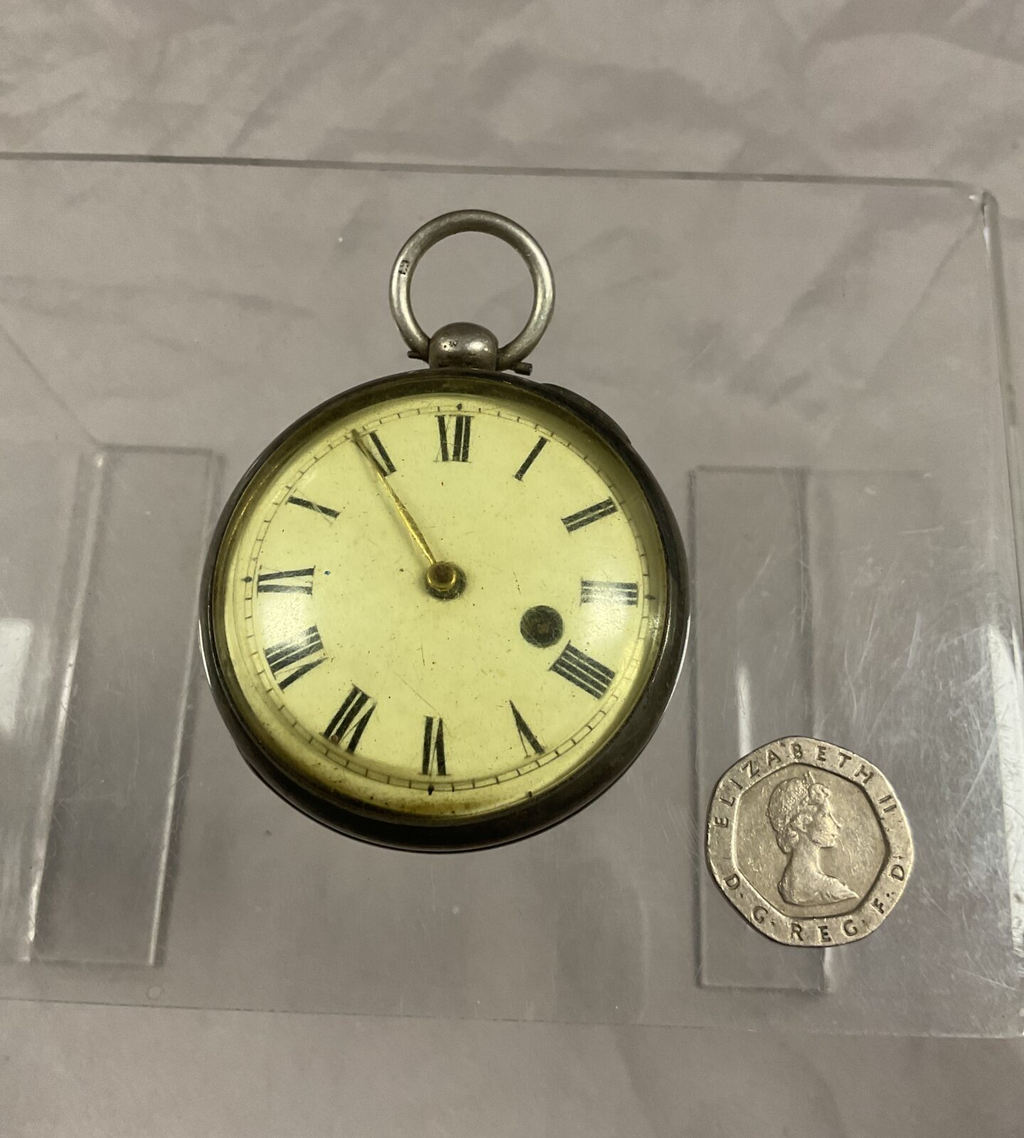 Silver pocket fob watch