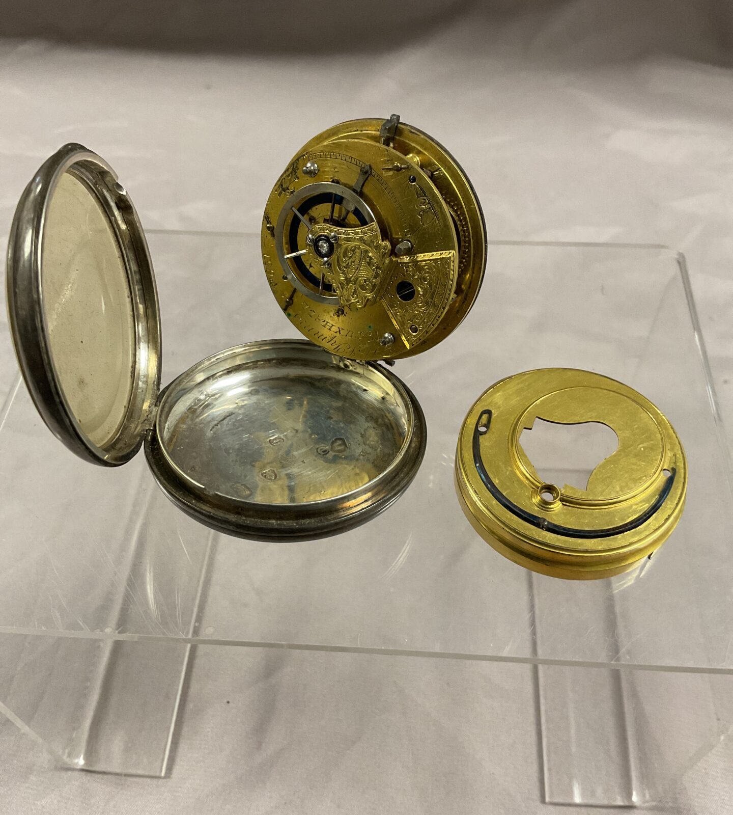 Silver pocket fob watch - Image 2