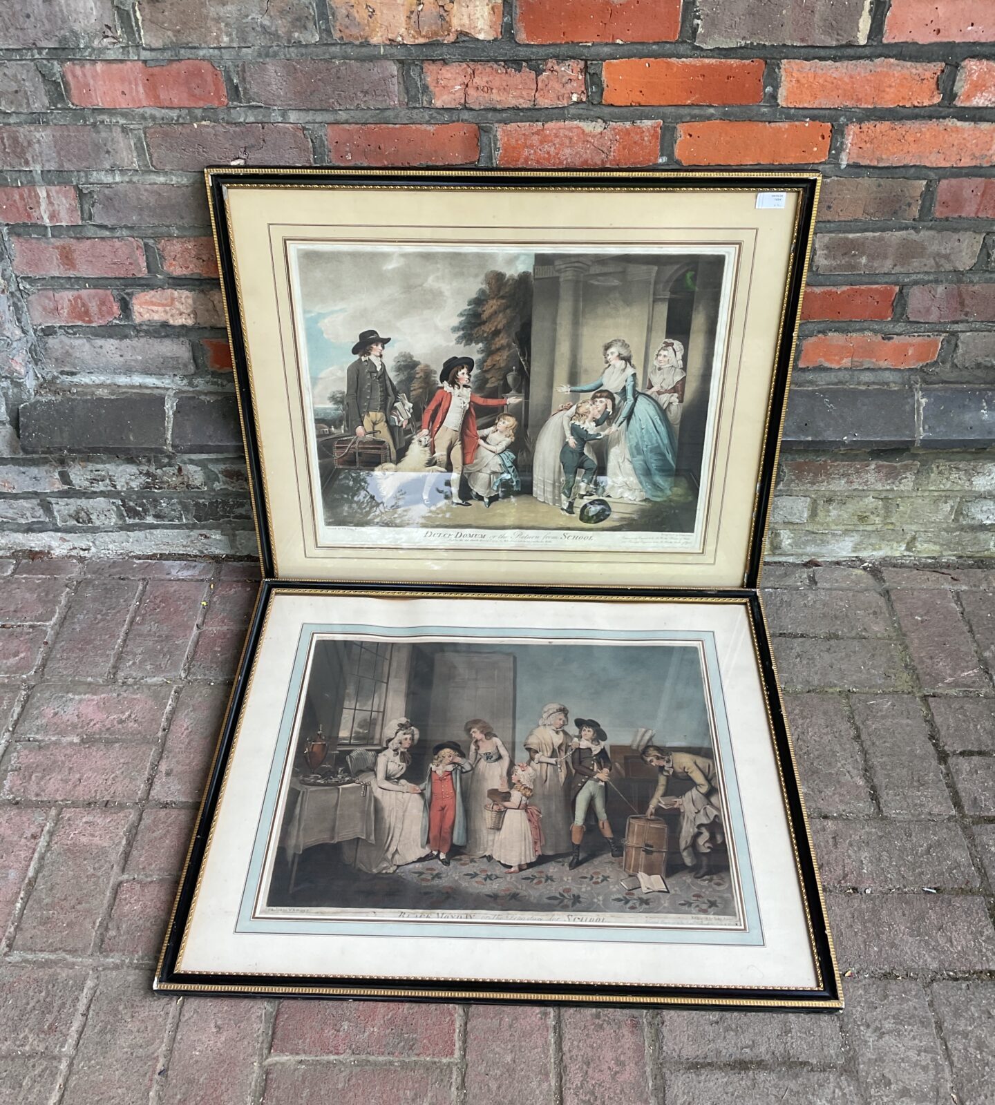 Pair of antique framed john jones engravings