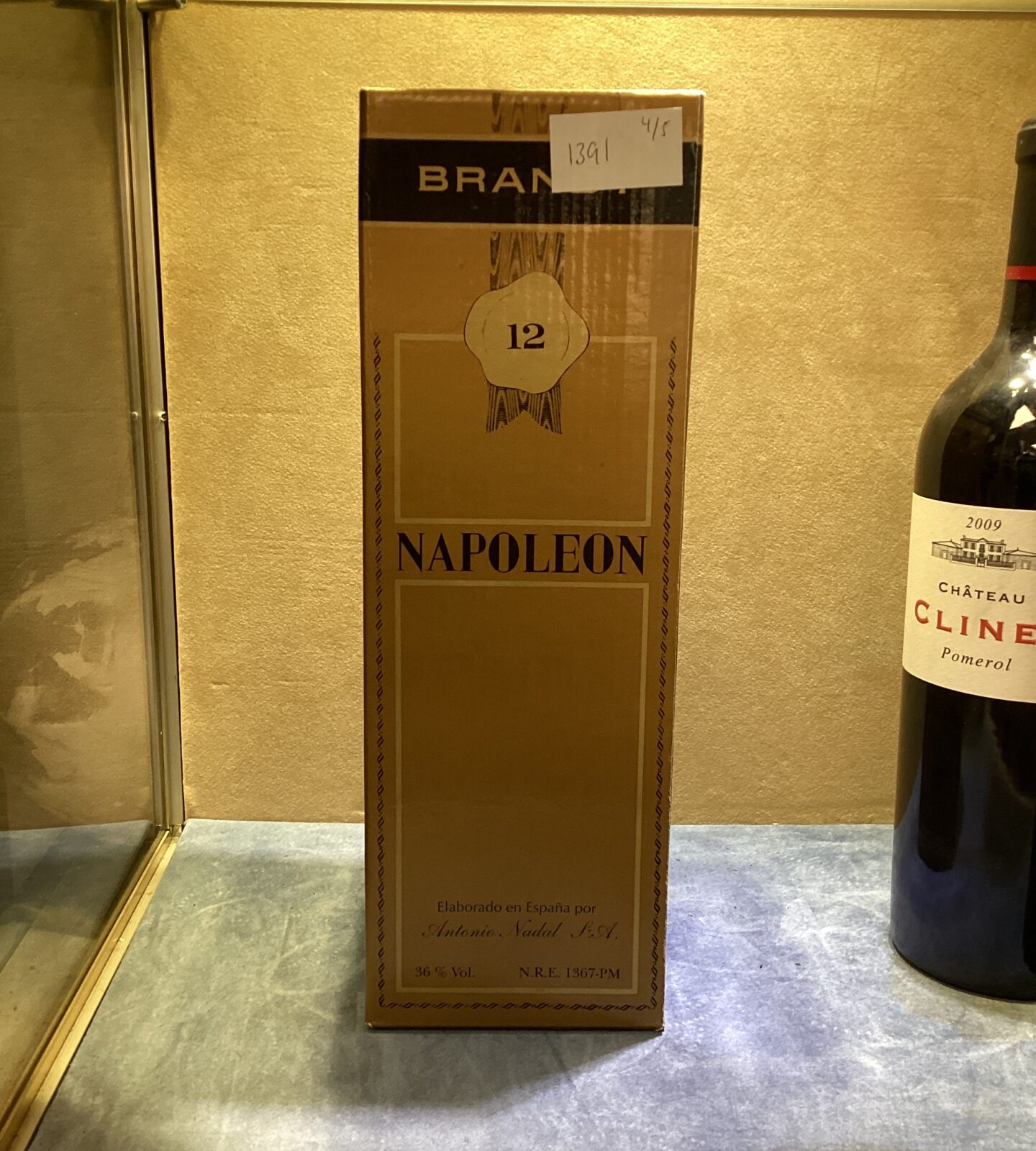 bottle of sealed 12 yr old napleon brandy
