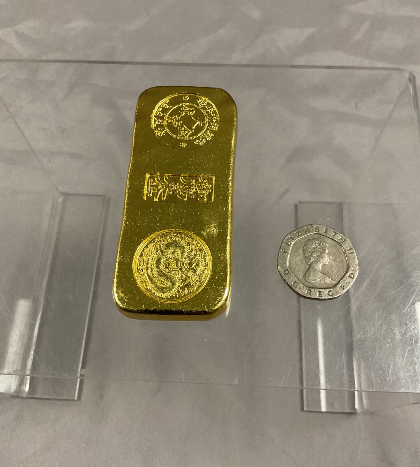 Replica Chinese gold ingot paperweight