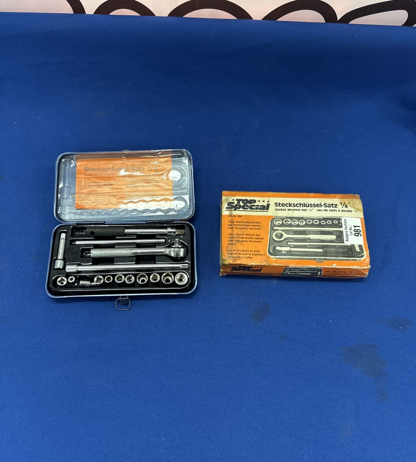 Vintage top special 1/4” ratchet set