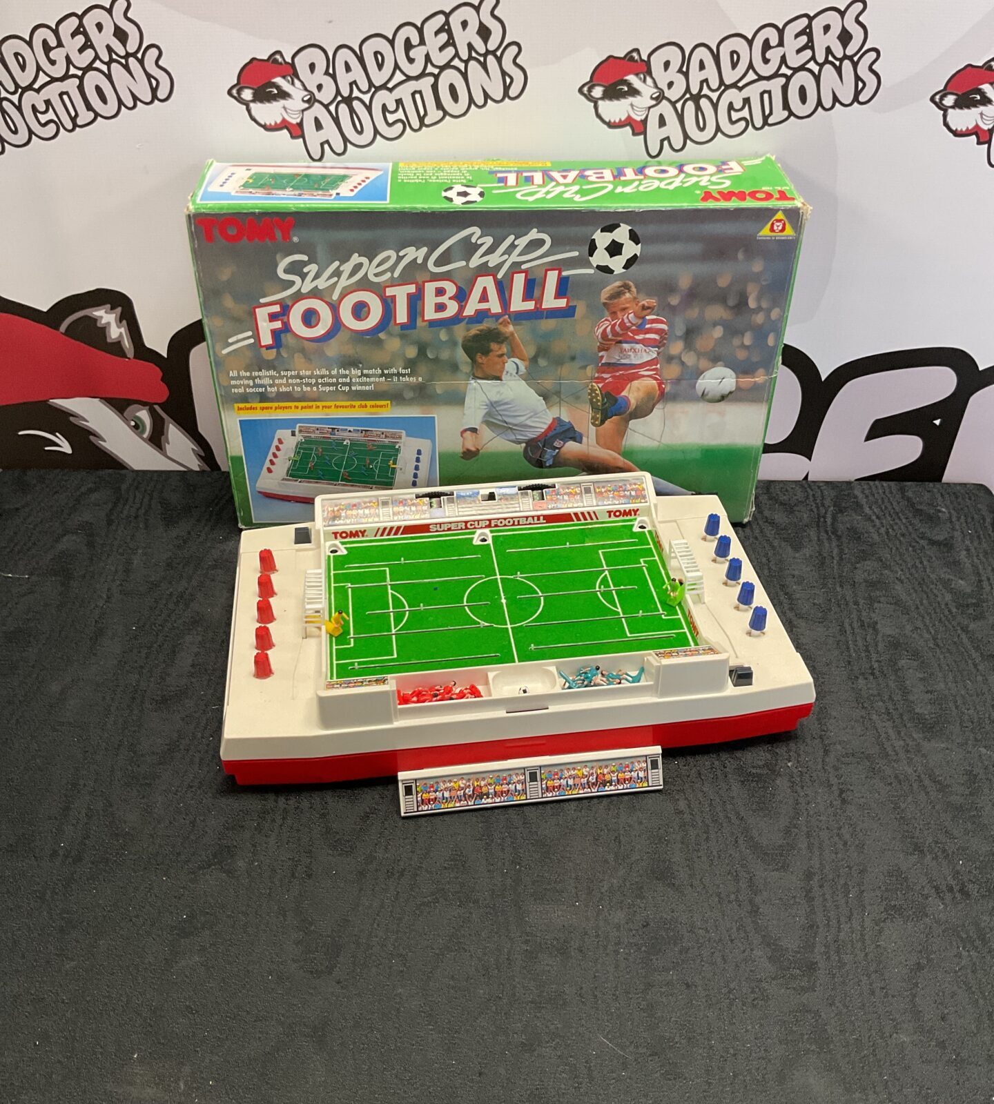 Retro Tomy SuperCup Football Game With Figures And Football
