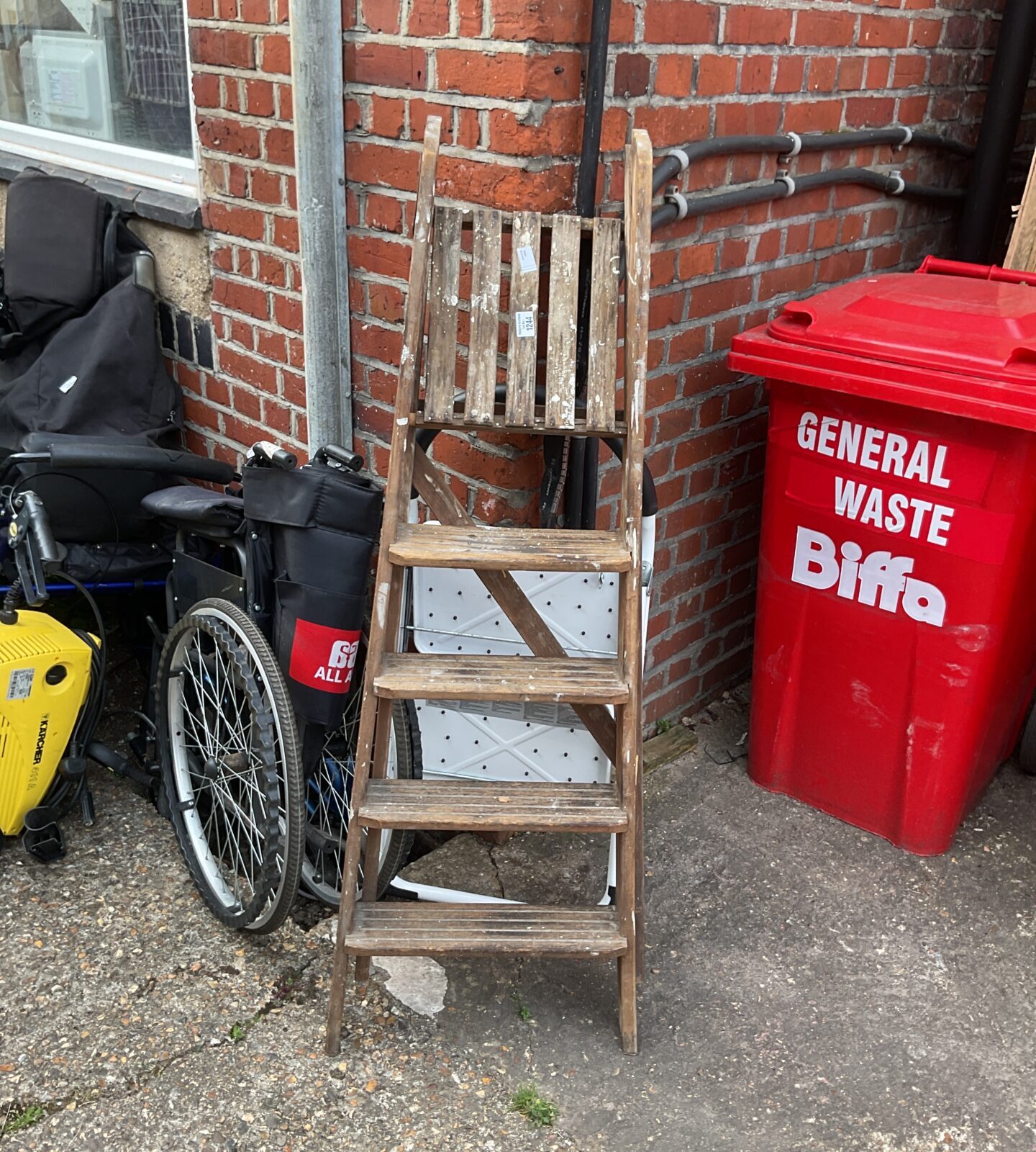 Small wooden step ladder