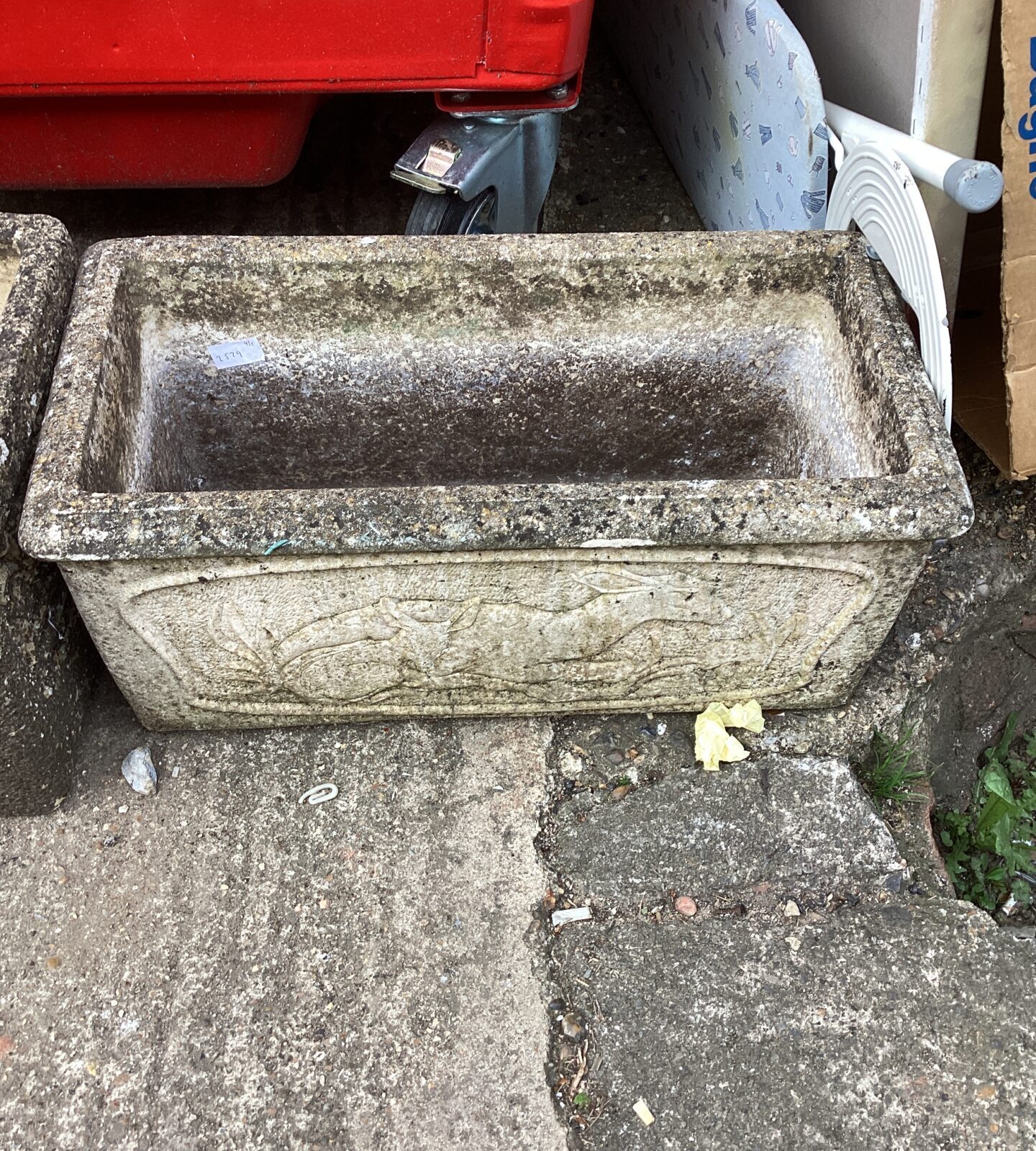 Stone effect garden planter