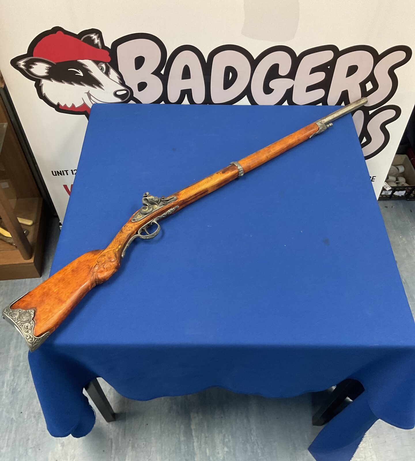 Wall hanging musket rifle