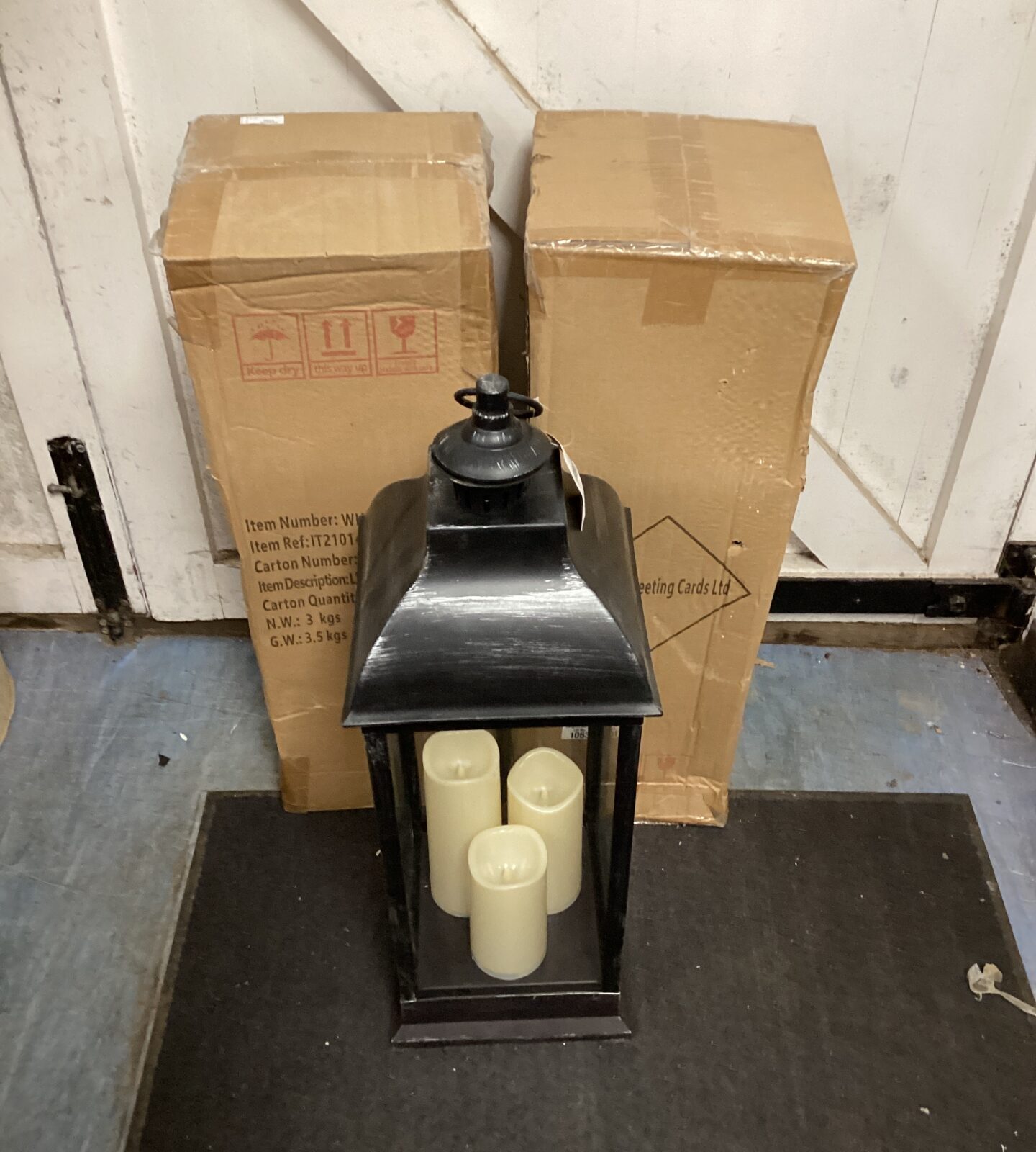 Three LED jumbo plastic lanterns