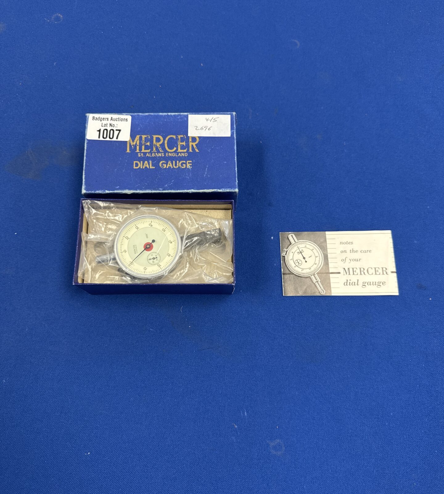 Vintage mercer dial gauge