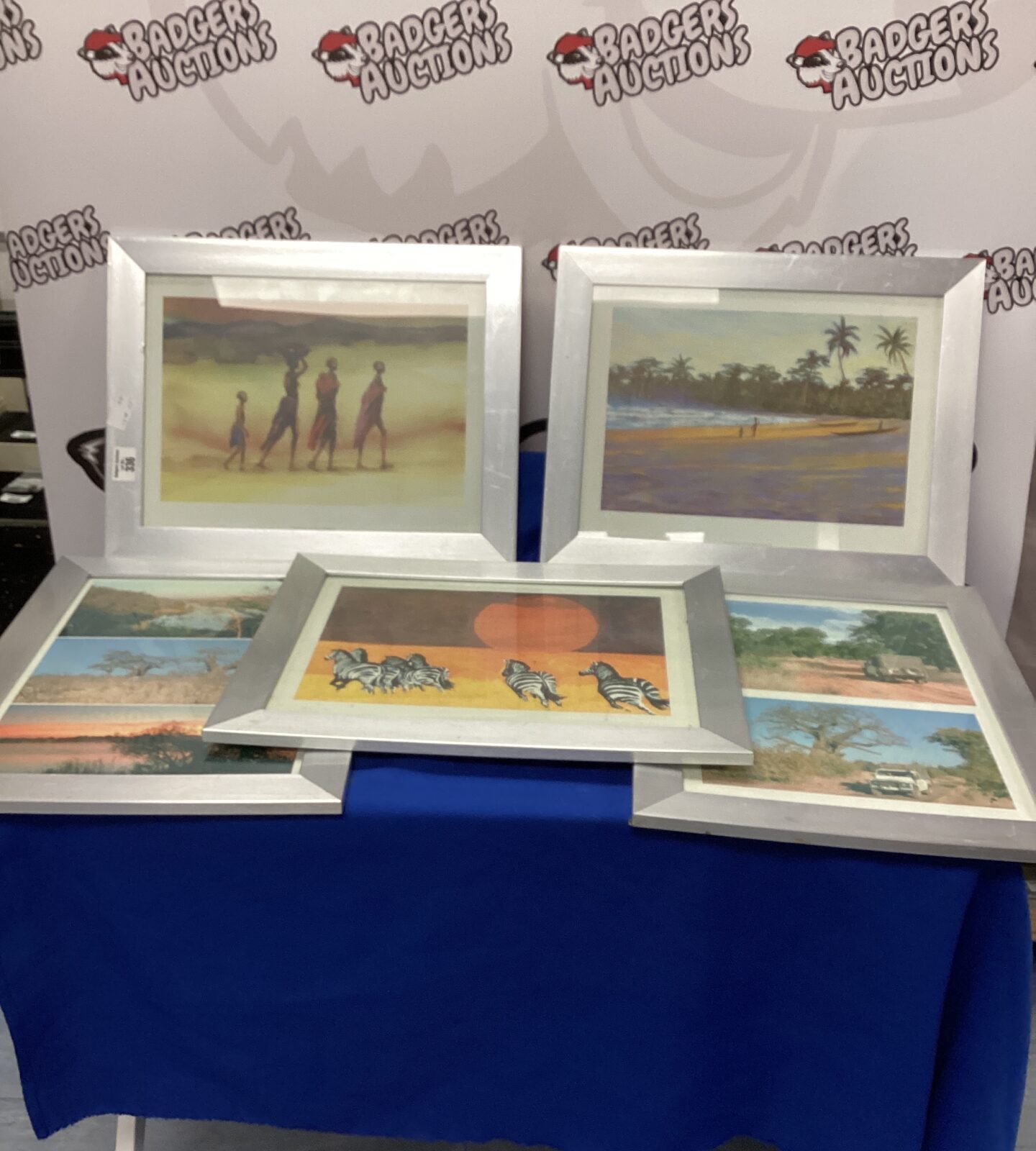 Five Framed African Themed prints and photographs