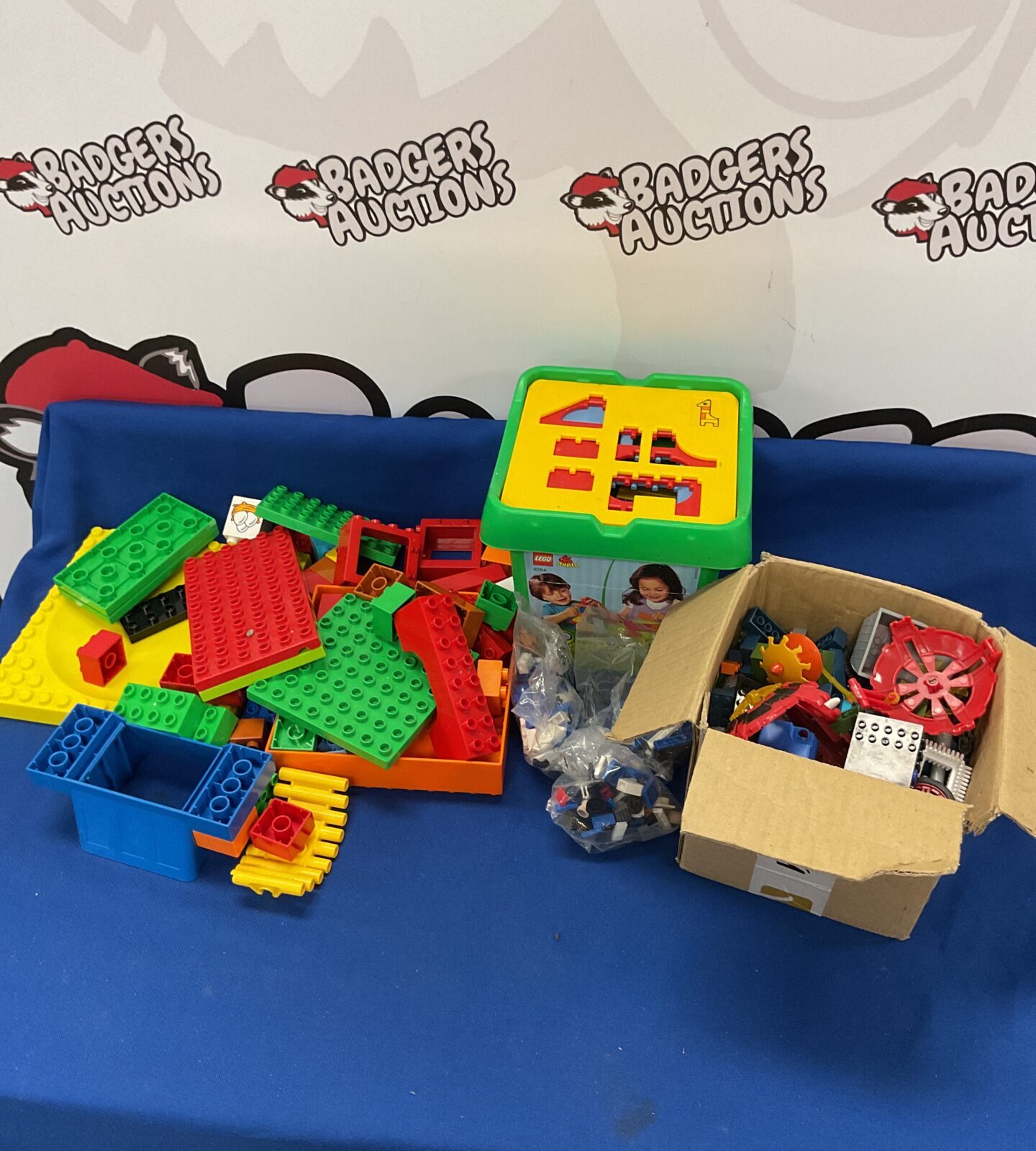 Bag of lego duplo & box of megabloks