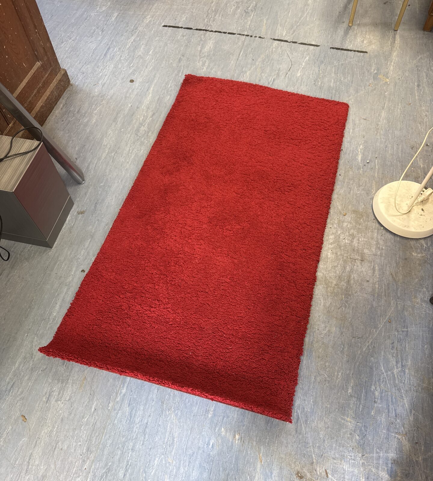 IKEA adum red shag rug 5ft length approx