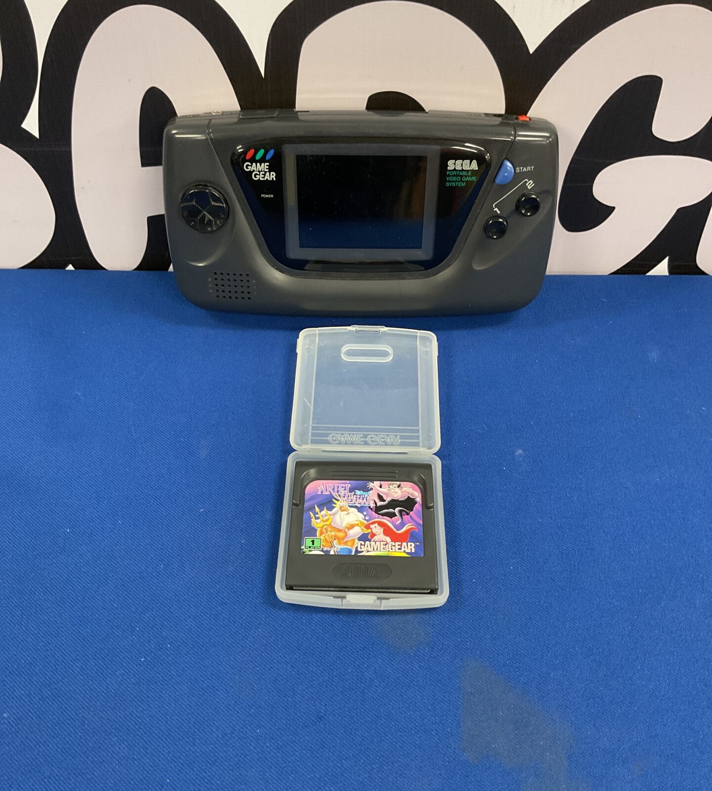 Sega GameGear Console With Disney’s Ariel The Little Mermaid Game Cartridge