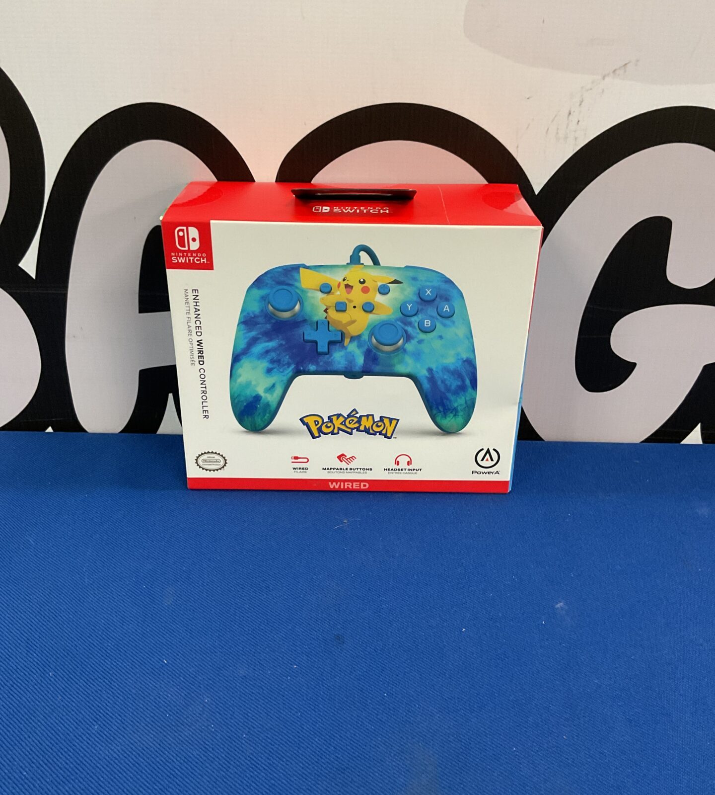 New Sealed Nintendo Switch PowerA Enhanced Wired Tie-Dye Pikachu Controller