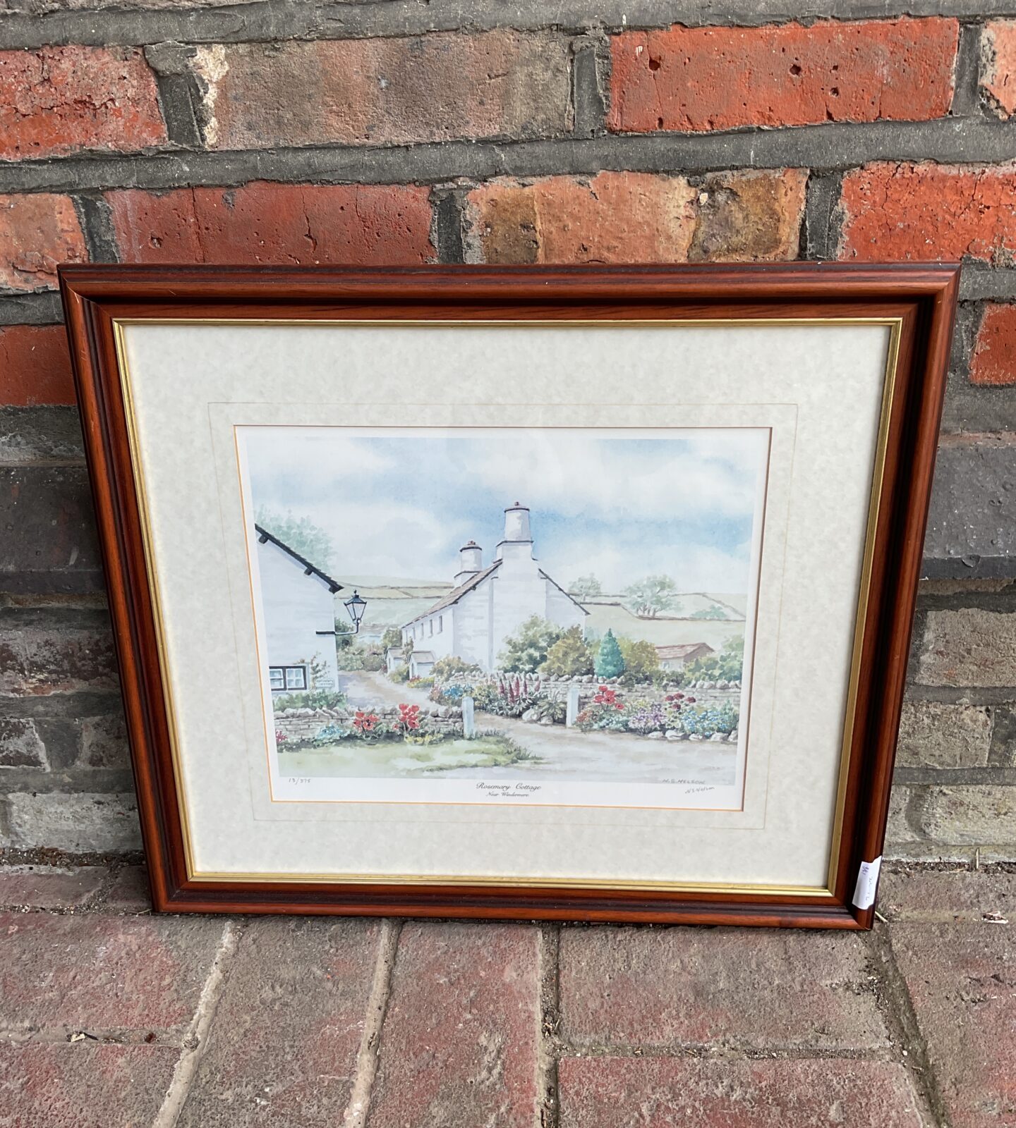 N s nelson limited edition signed print of rosemary cottage near windermere