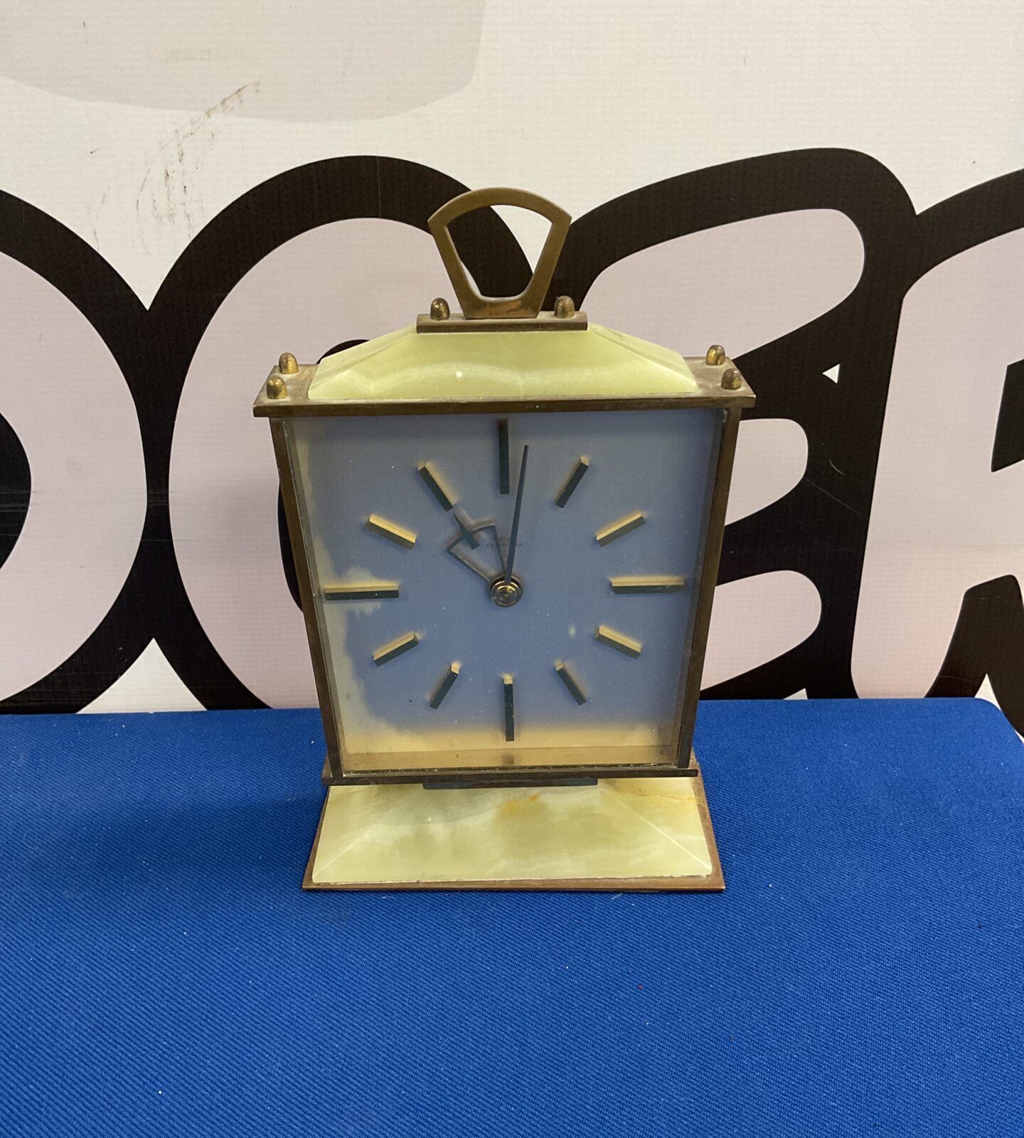 Vintage smiths tempora brass & onyx clock