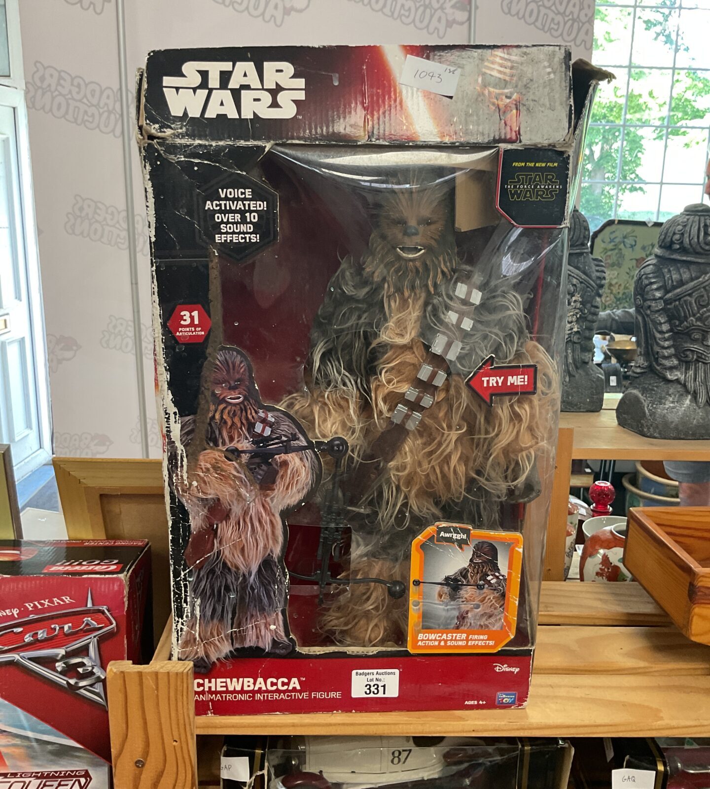 Boxed disney star wars chewbacca animatronic interactive figure working