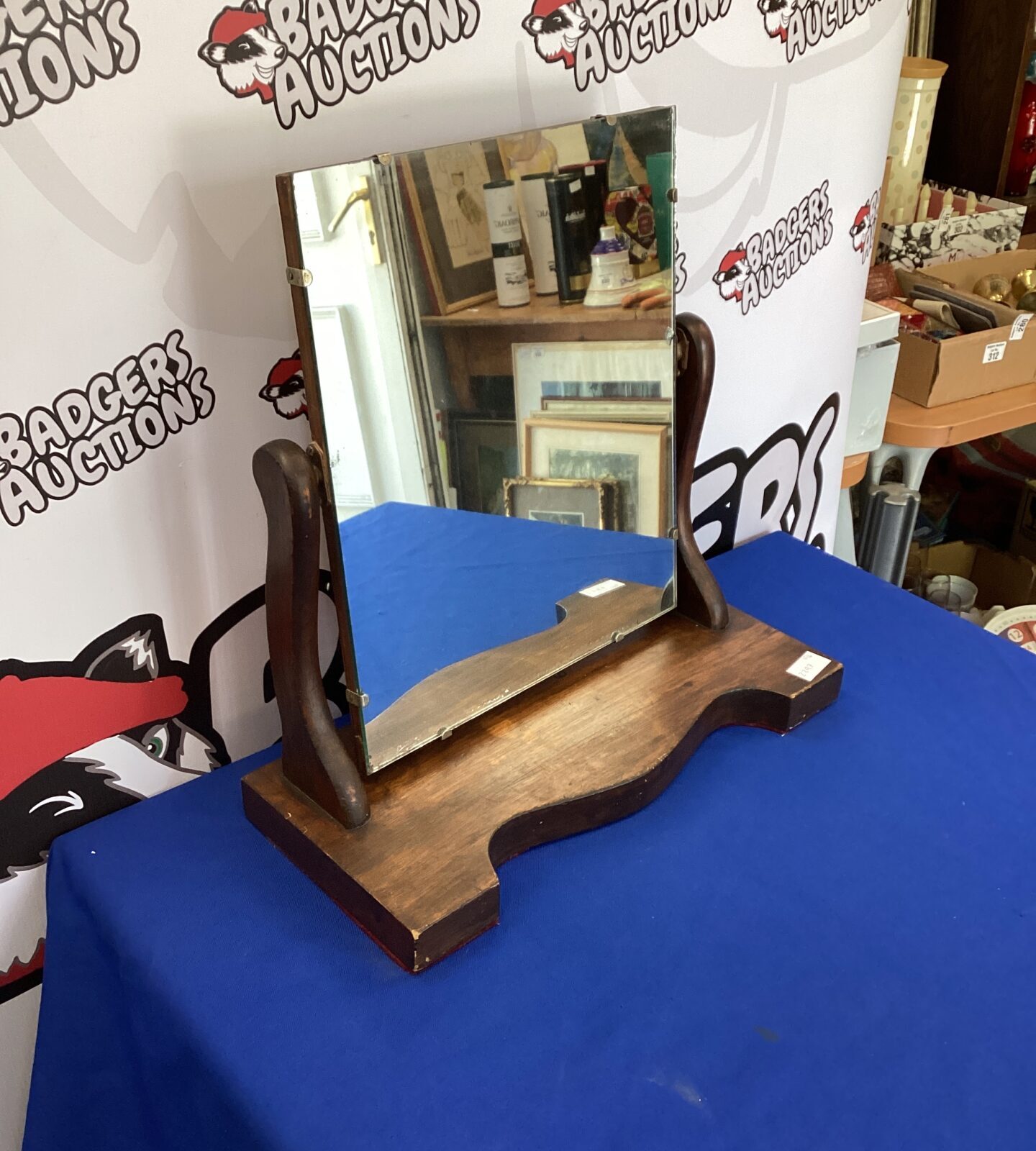 Vintage Dark oak dessing table Mirror