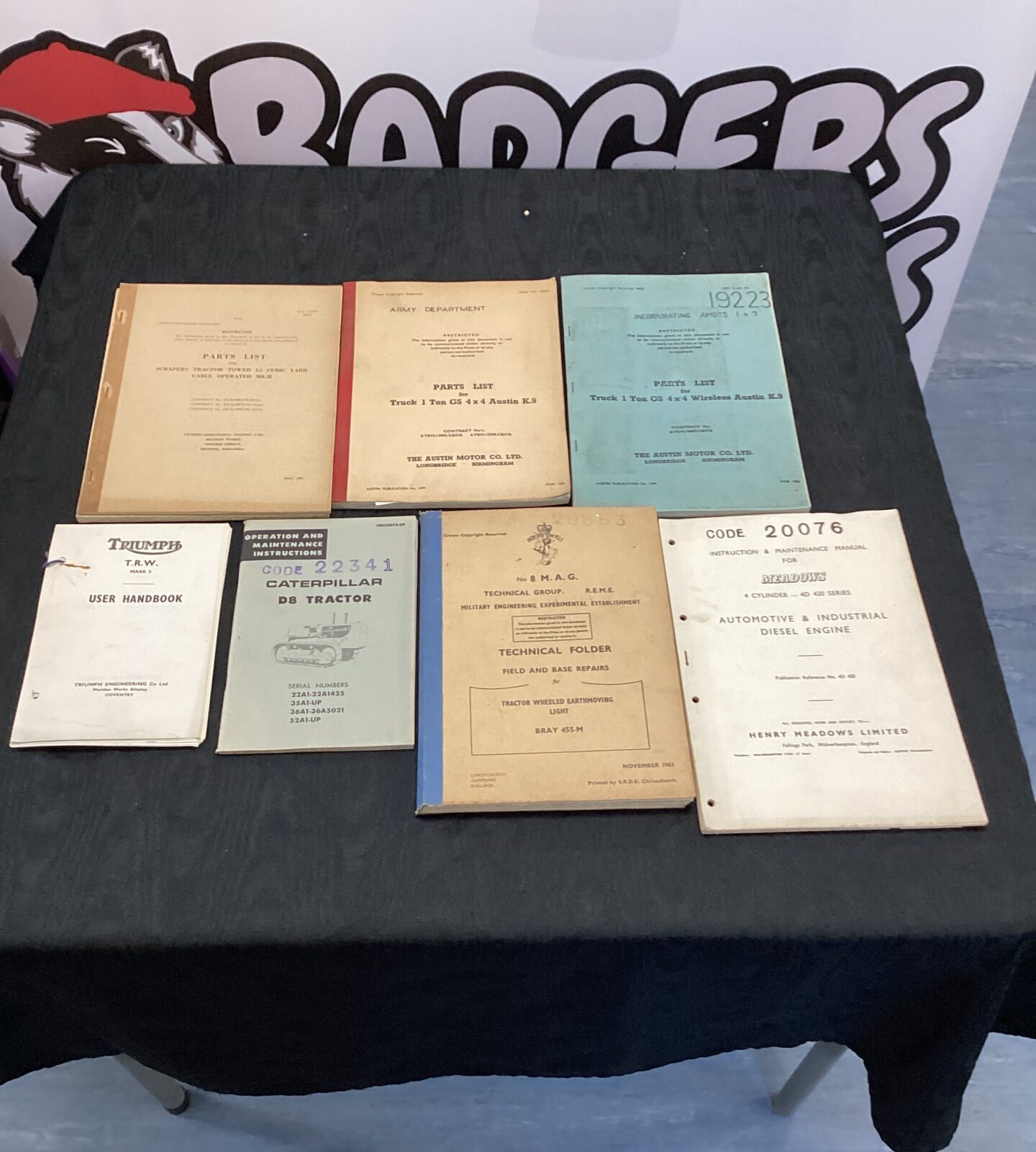 Quantity of mid century military parts & maintenance manuals