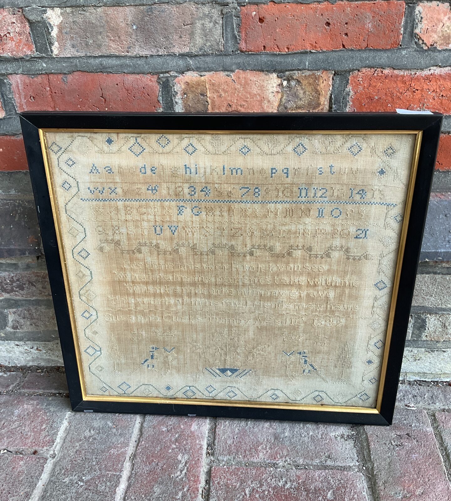 1849 dated embroidered sampler