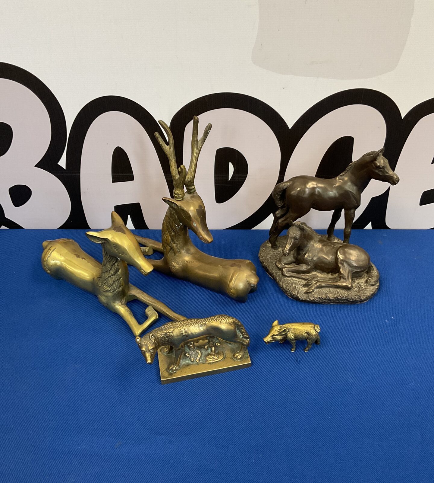 Selection of brass animals & genesis fine arts horses
