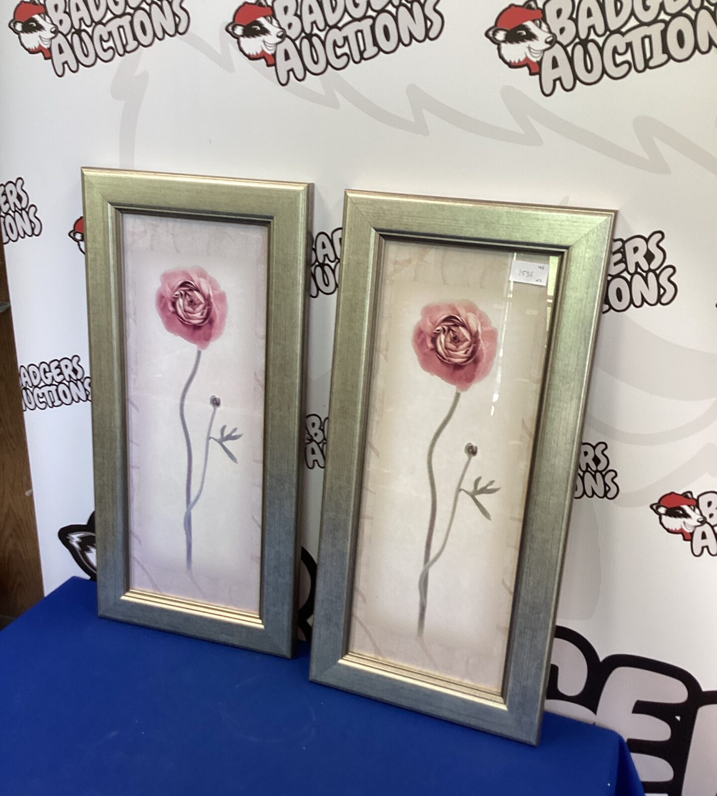 Two framed prints of Roses