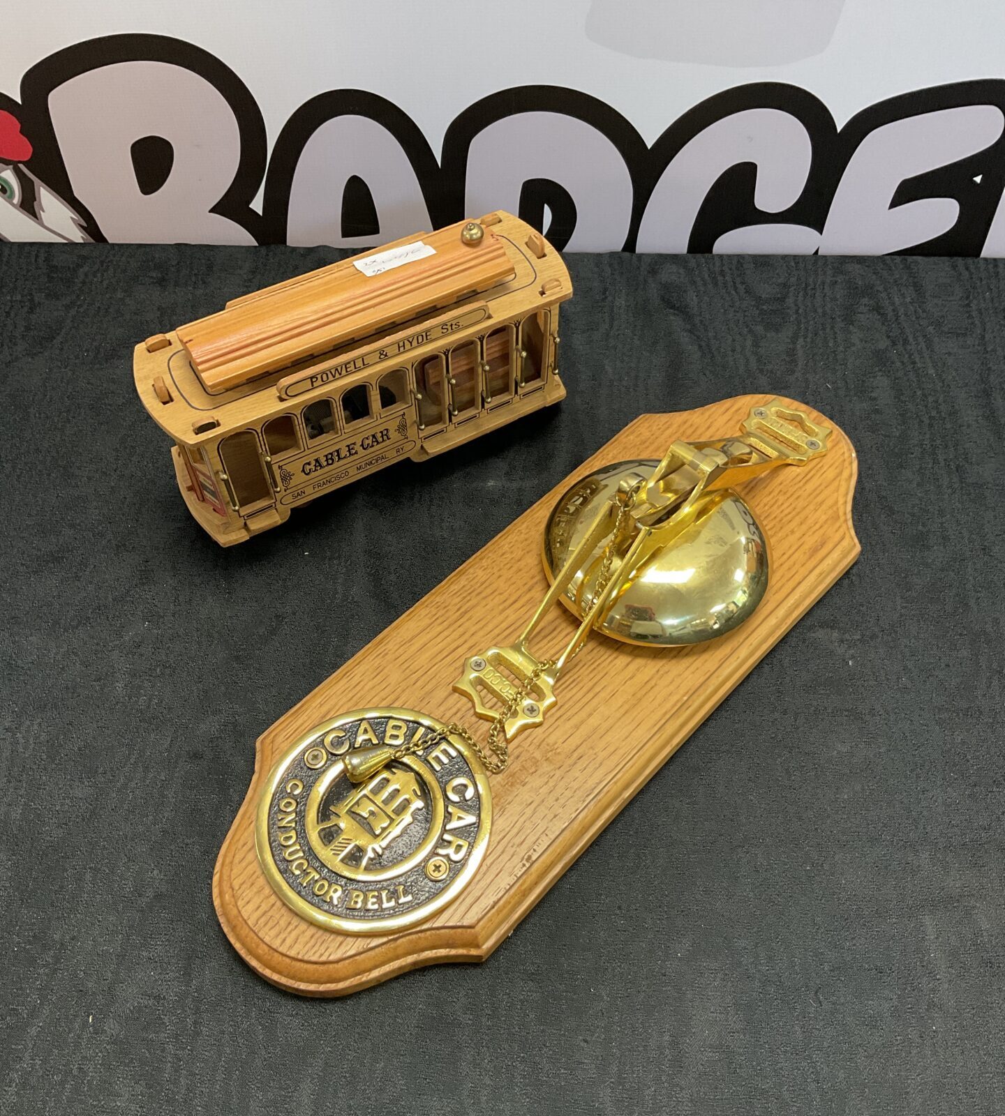 san francisco tram conductors bell & wooden tram