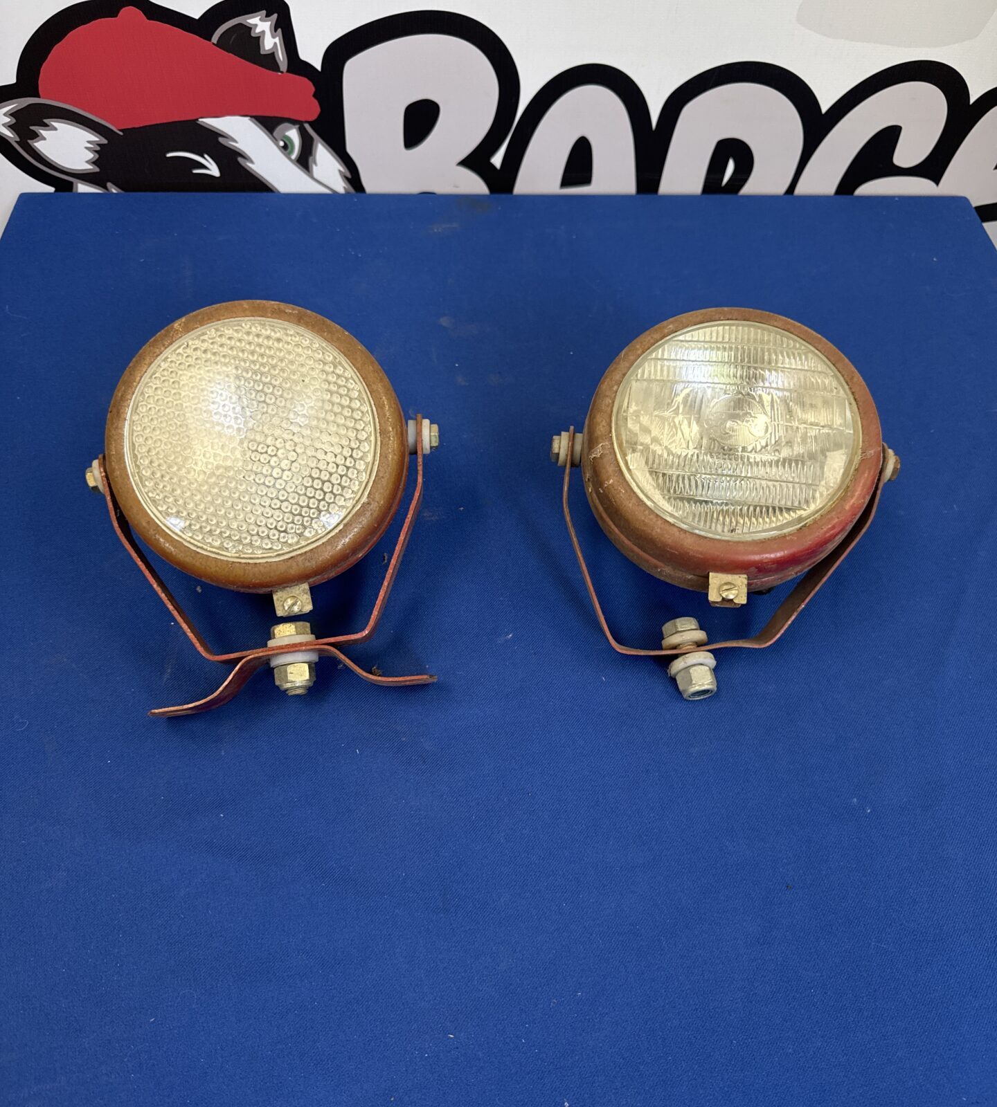 Two vintage spot lamps