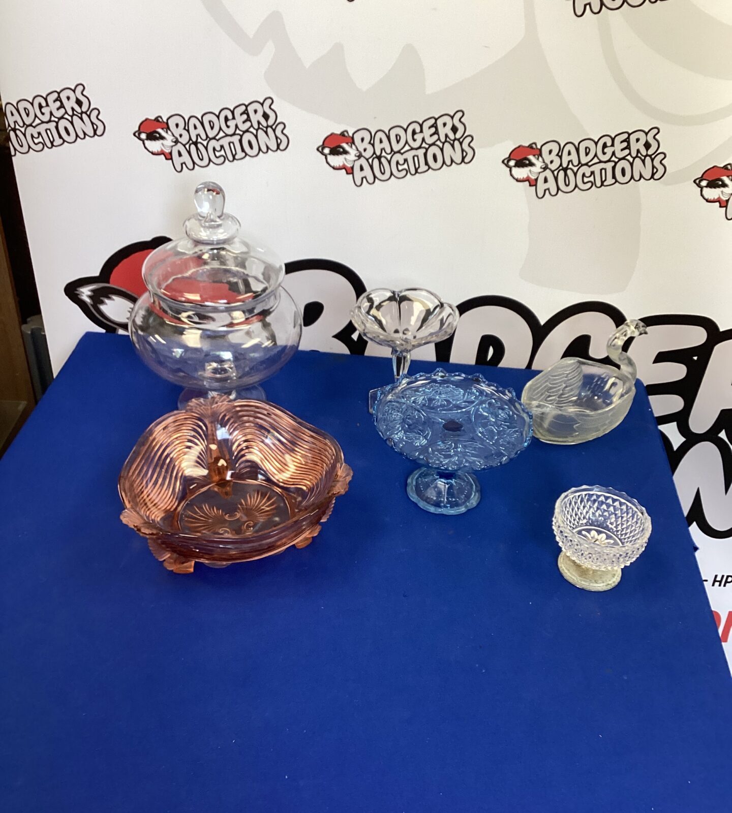 Selection of glassware inc Sweet Jar