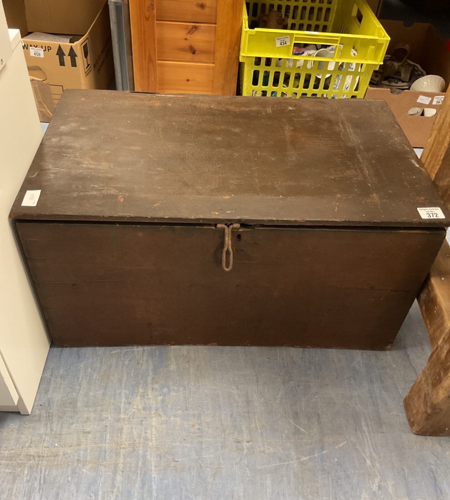 Antique wooden storage box