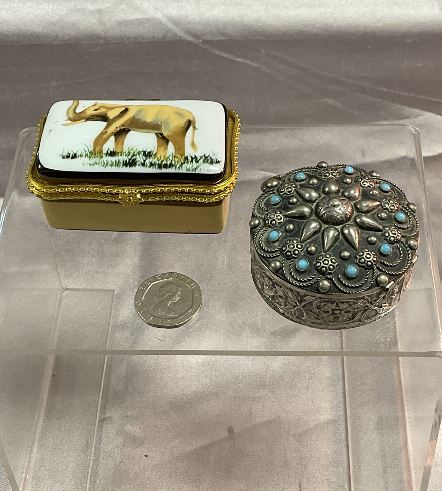 Two trinket pots