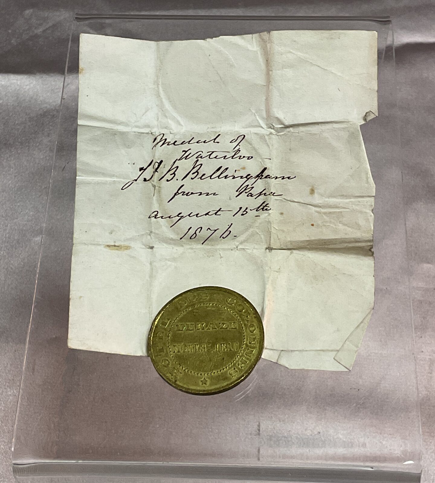 French battle of Waterloo medal 1876 - Image 2